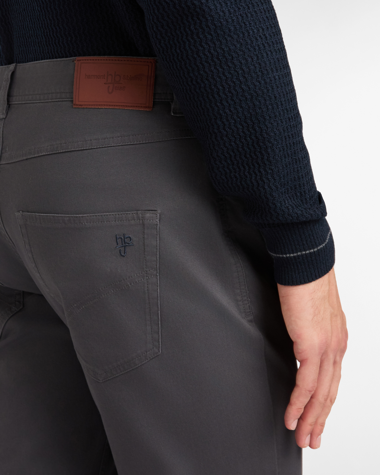 Pantaloni Cinque Tasche Narrow Fit, Grigio Scuro, large image number 2