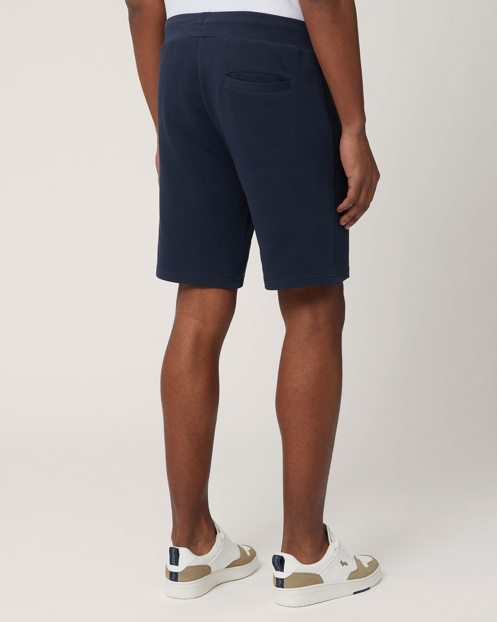 Cotton Sporty Bermuda Shorts, Navy Blue, large image number 1