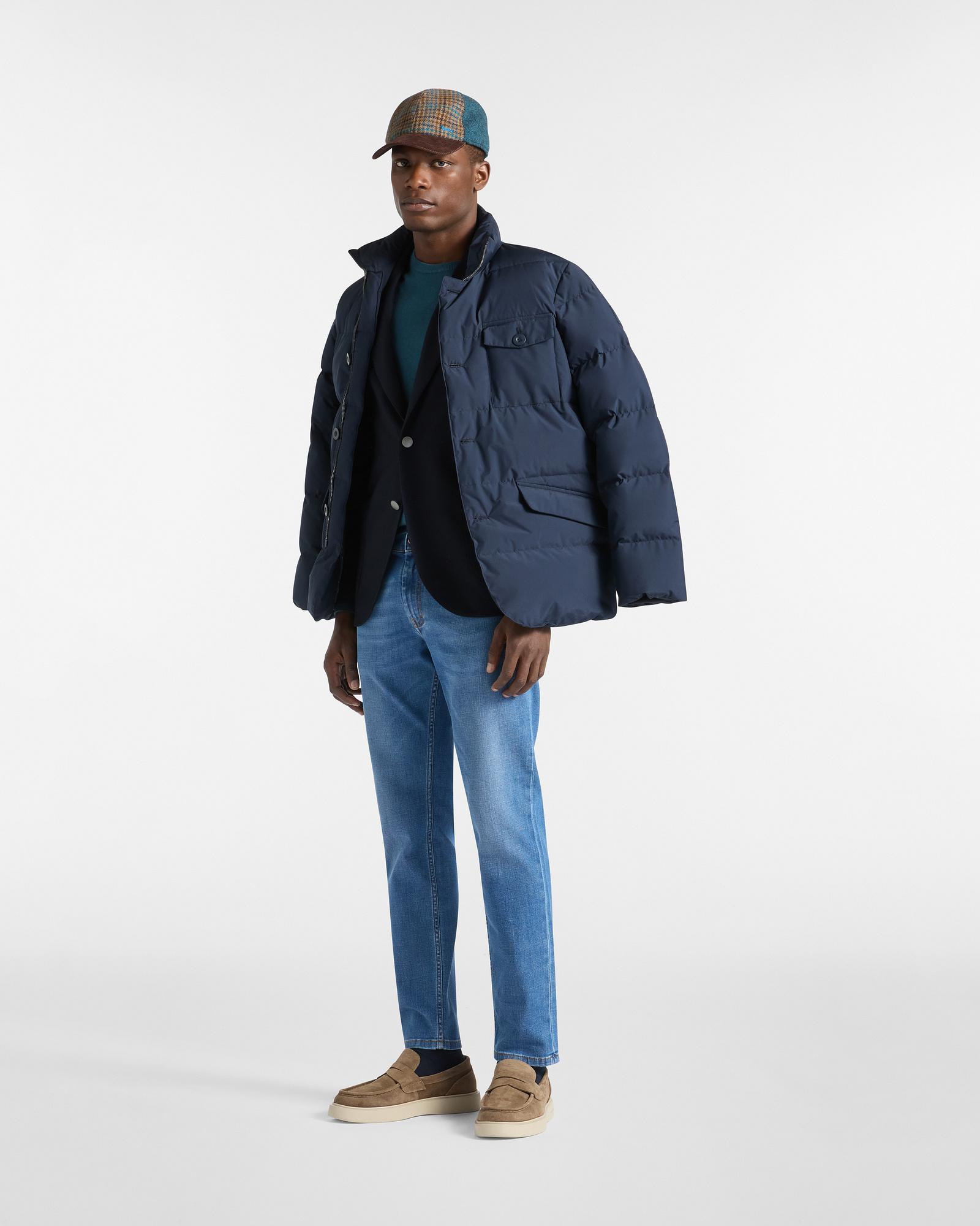 Down-Filled Puffer Jacket, Navy Blue, large image number 3