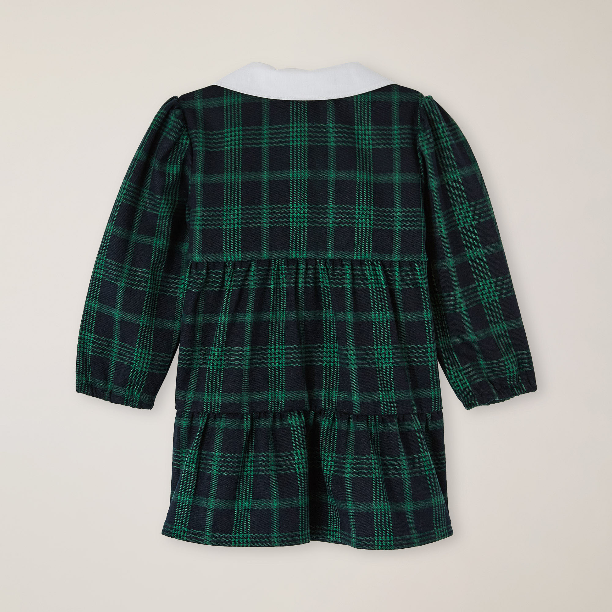 Checked pattern dress with buttons, Navy blue, large image number 1
