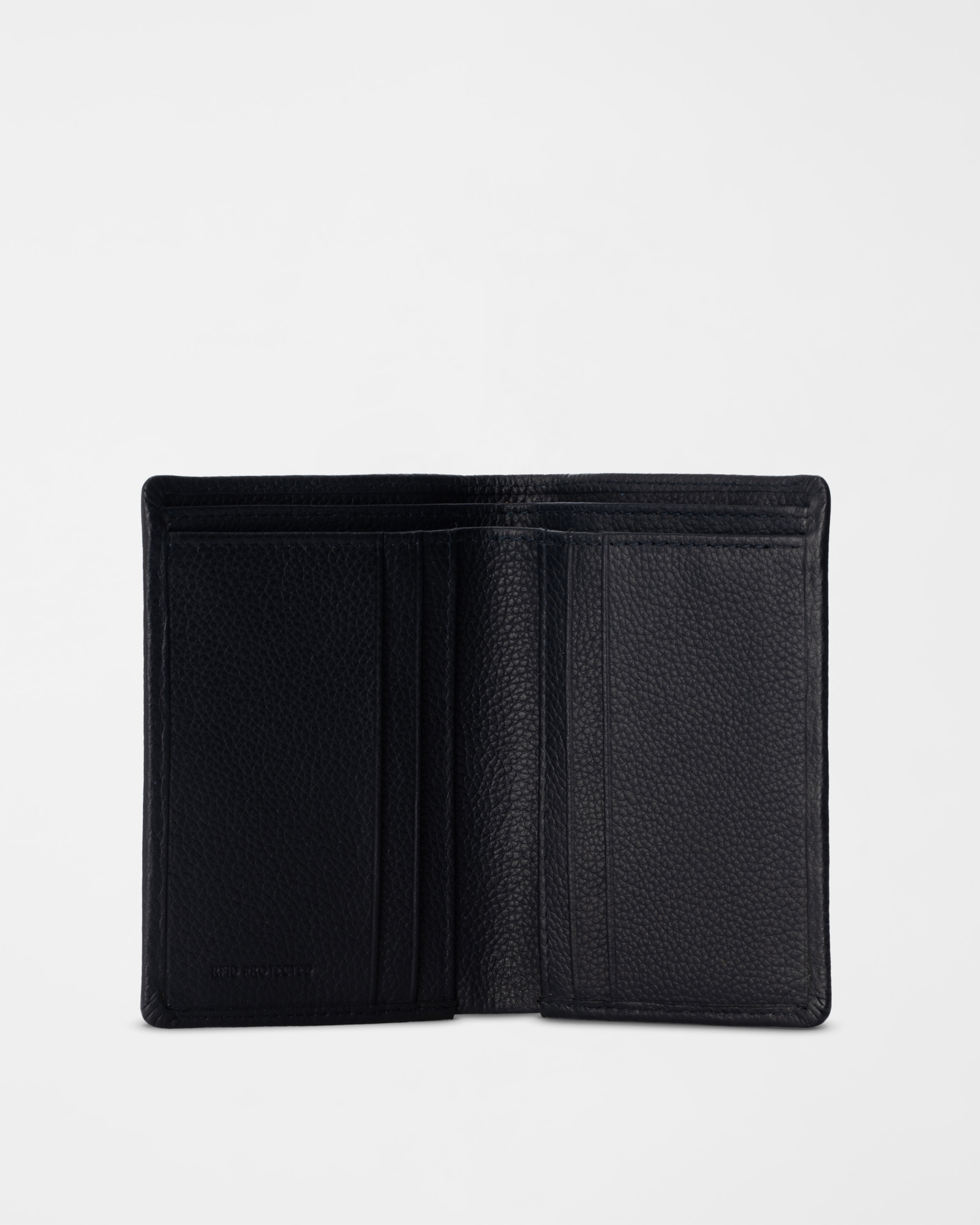 Men&rsquo;s Vertical Wallet in Genuine Leather, NAVY BLUE, large