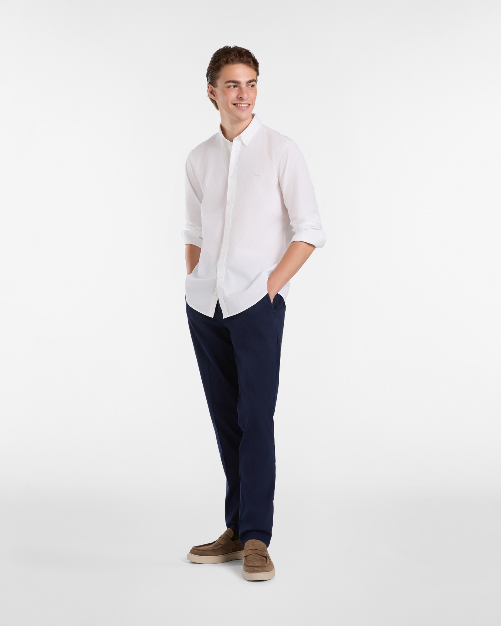 Jogger-Style Pants, Navy Blue, large image number 3