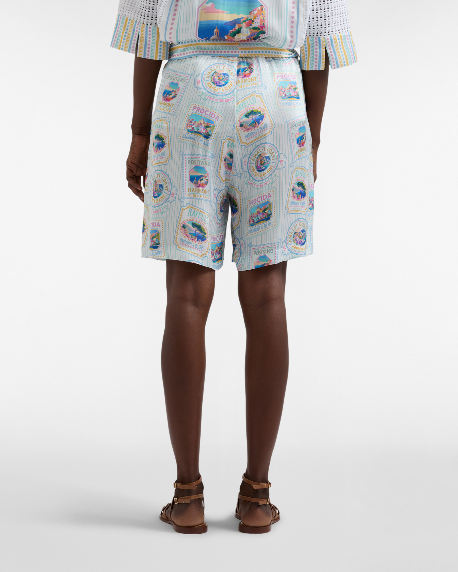Women's "Postcard" capsule Bermuda shorts