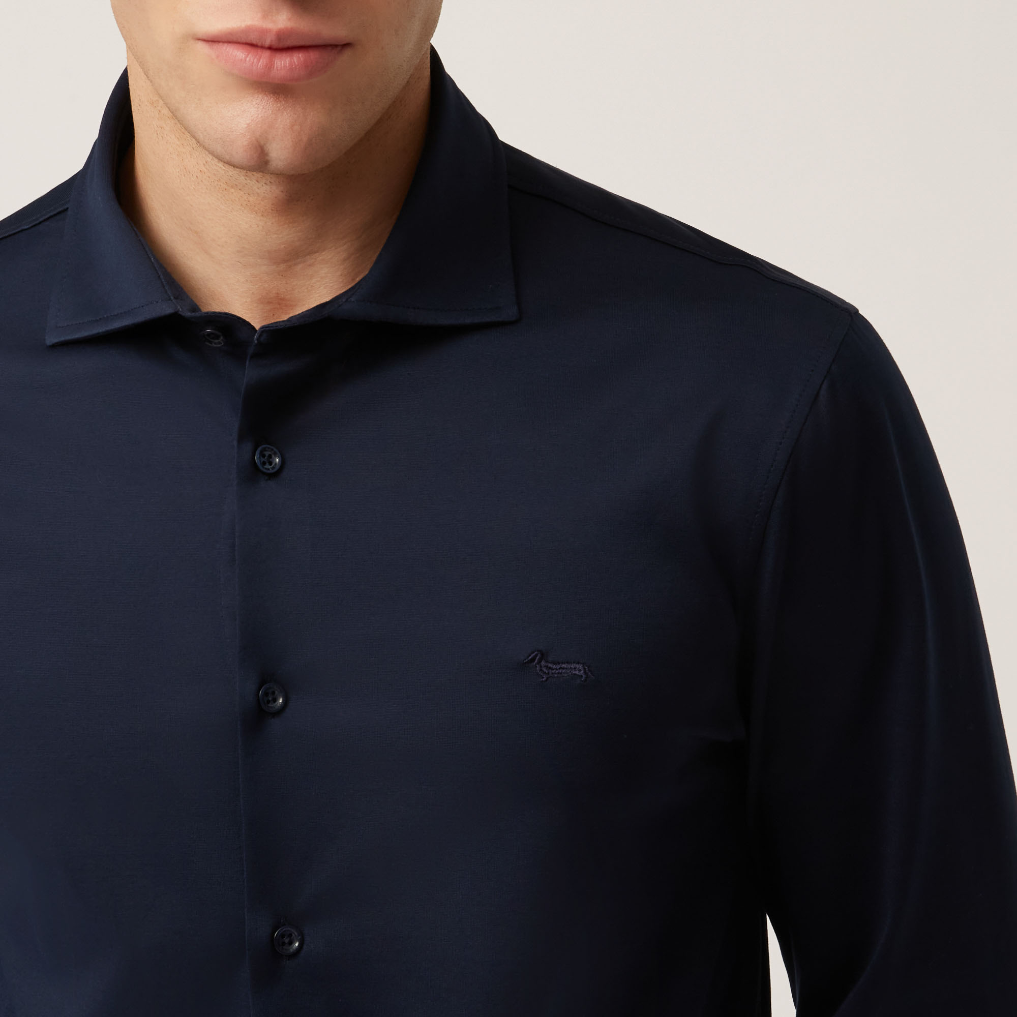 Camicia In 100% Cotone, Blu Navy, large image number 2
