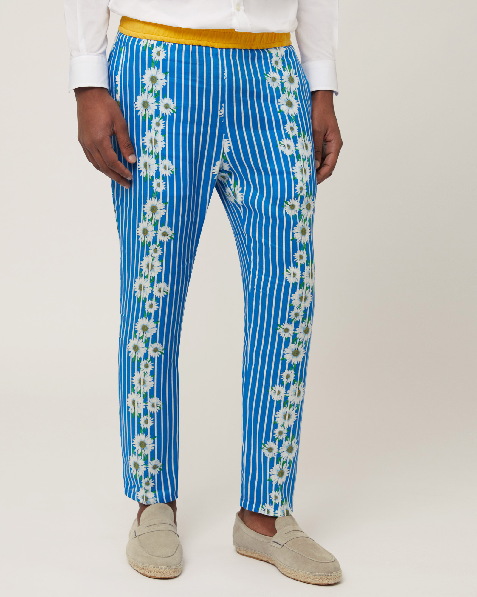 Linen Pants with Daisies