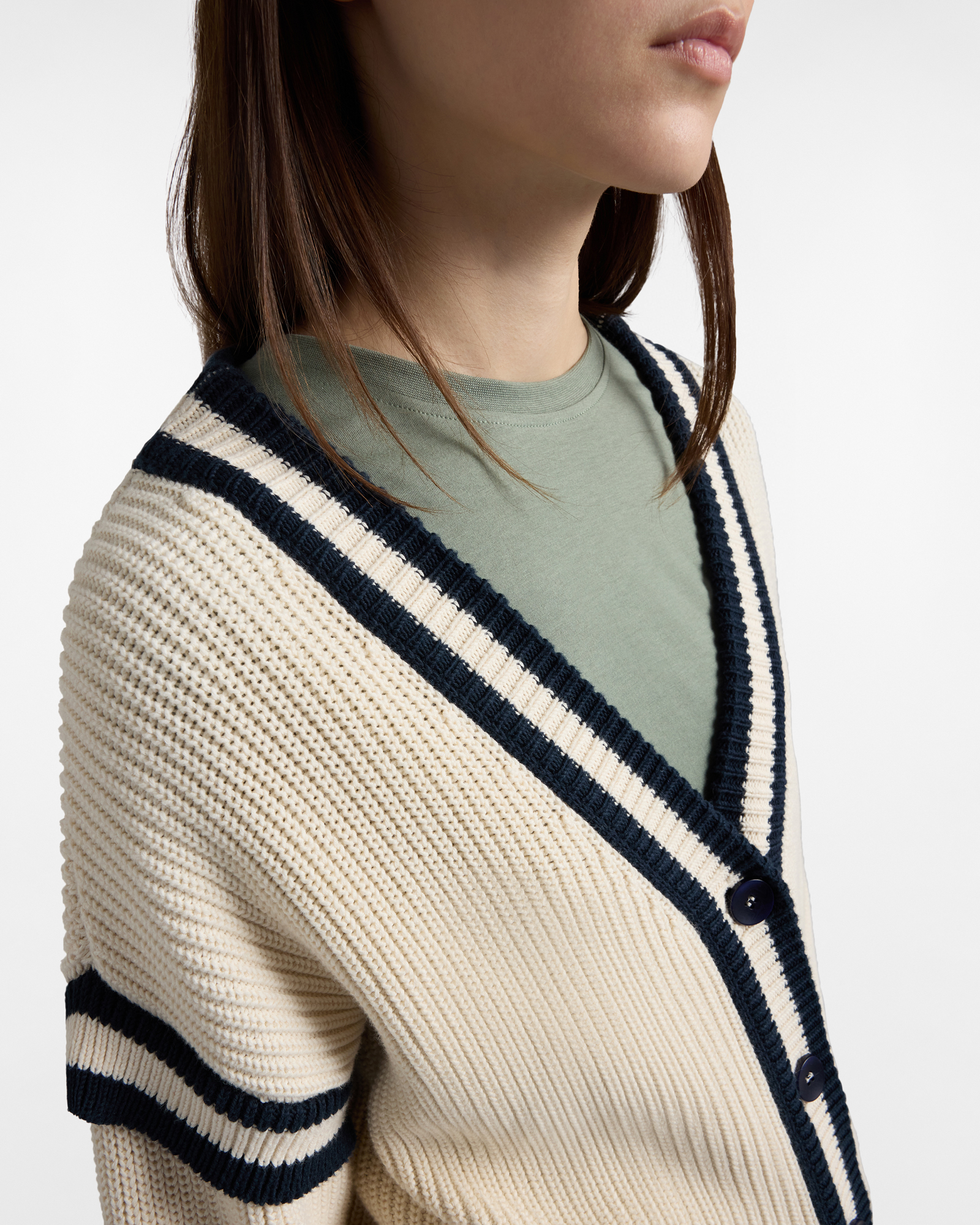 Cardigan Stile College, Bianco, large image number 2