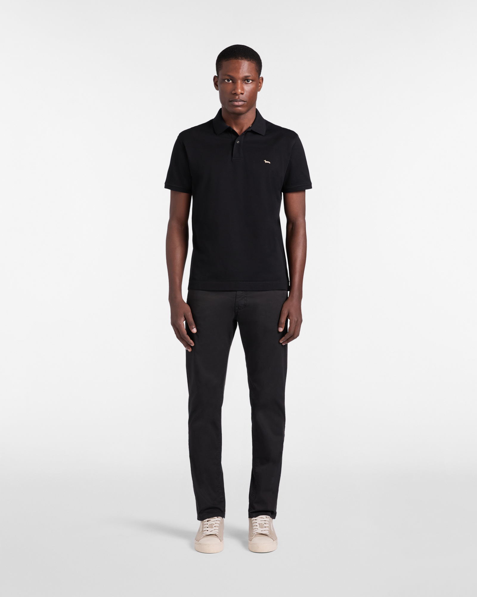 Men's basic piqu&eacute; polo shirt, Black, large image number 3