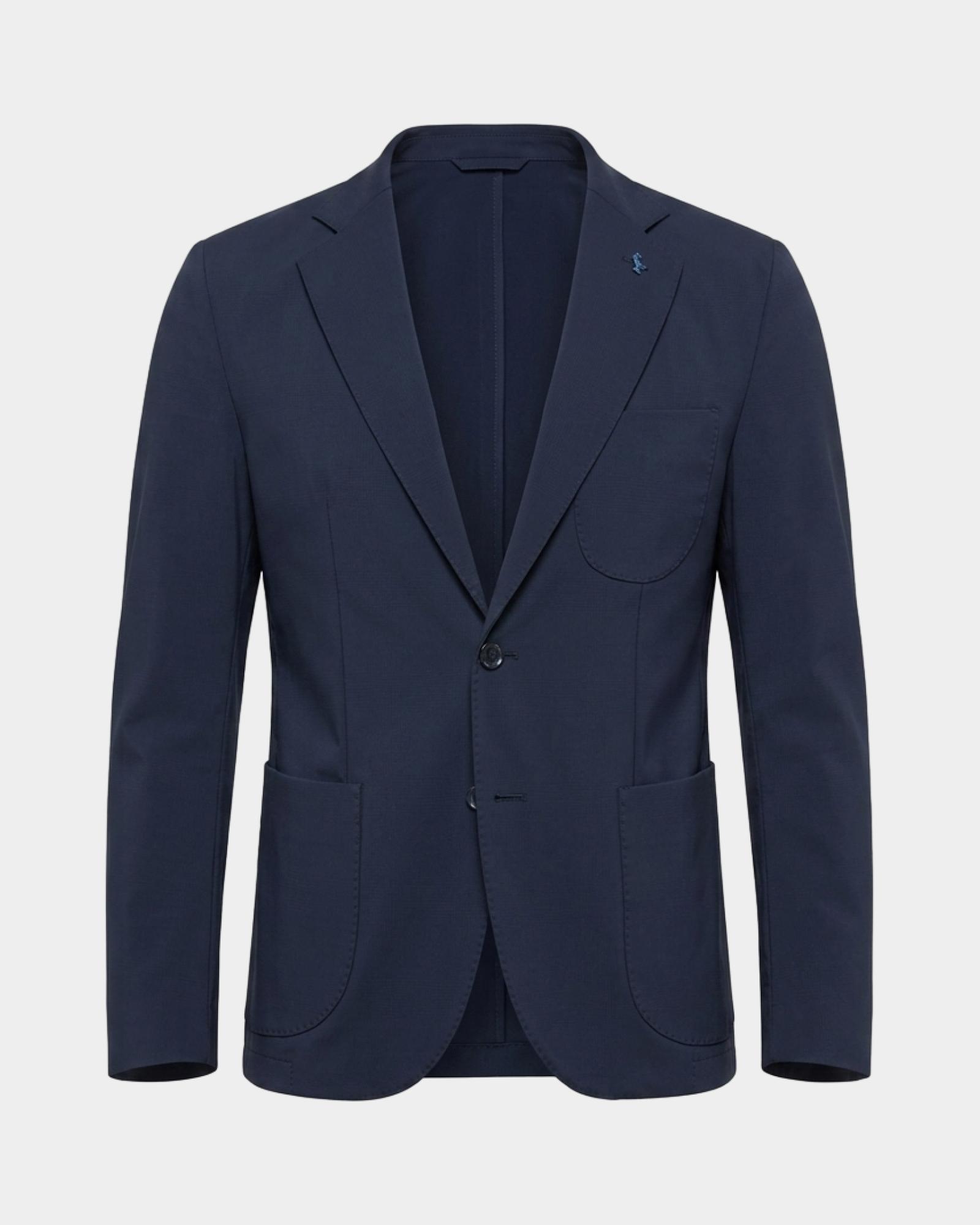 Chaqueta tipo c&aacute;rdigan para hombre desestructurada Made in Italy, AZUL MARINO, large