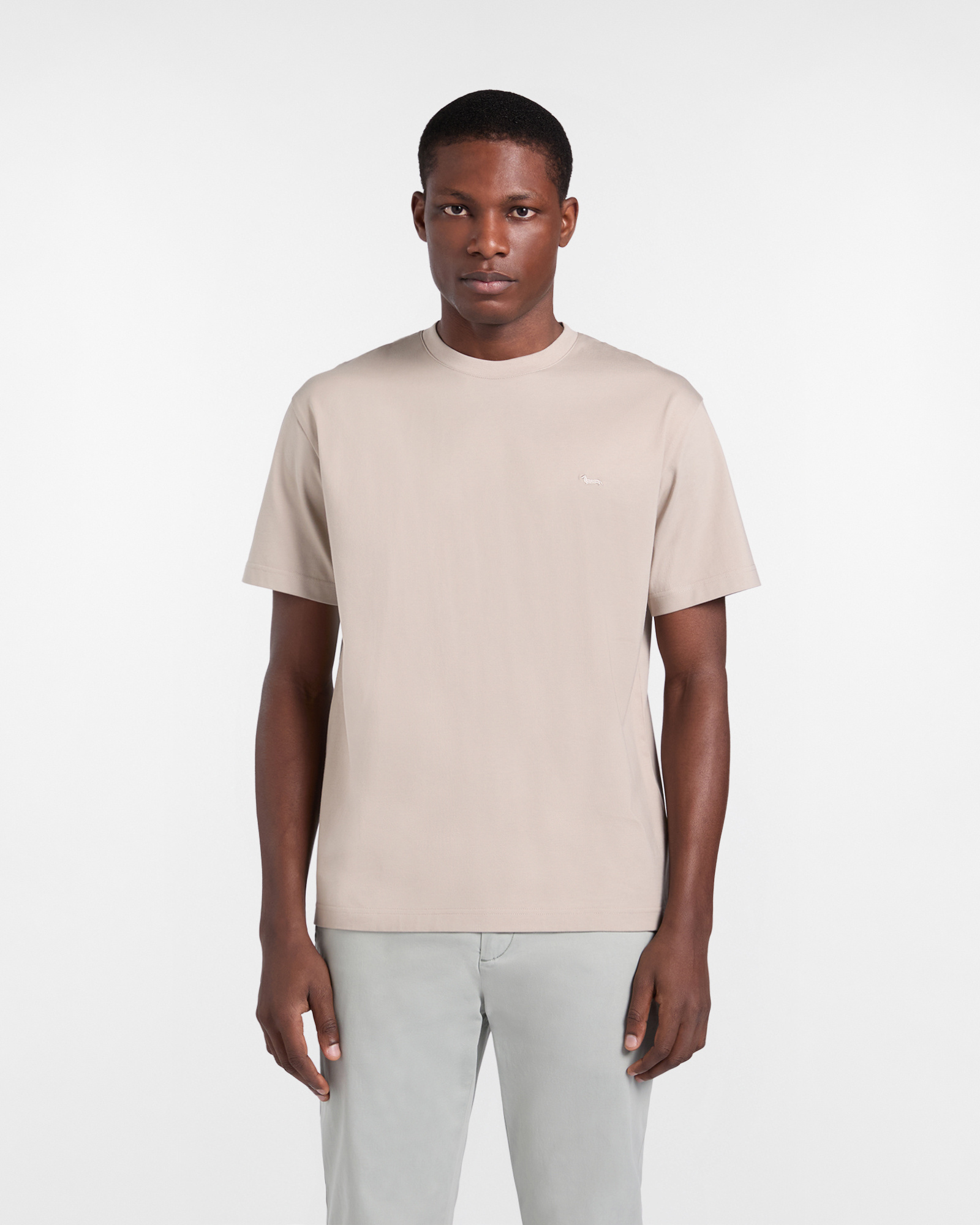 Solid color relaxed-fit T-shirt, Gray, large