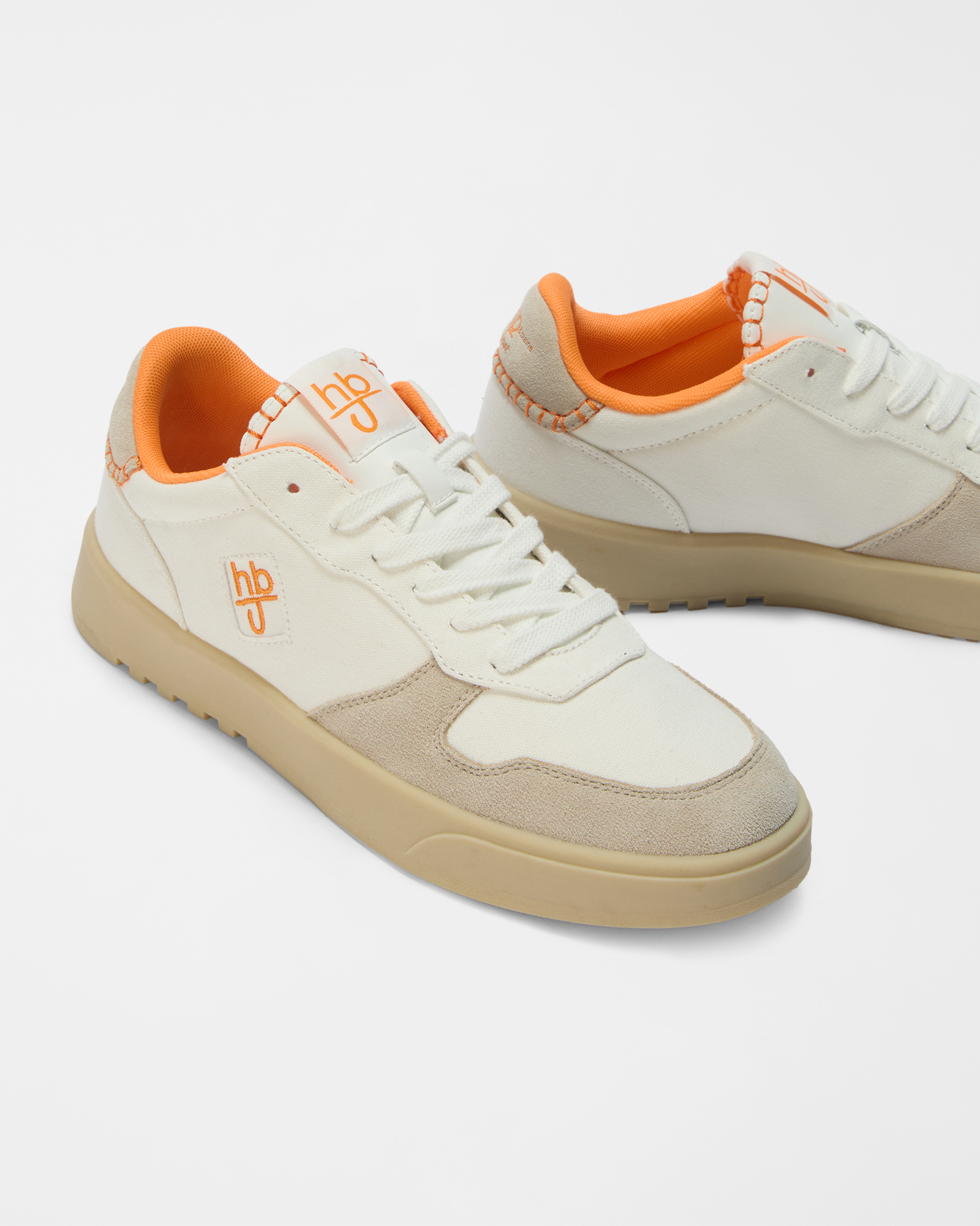 Sneaker in Canvas e Suede, Bianco, large image number 3