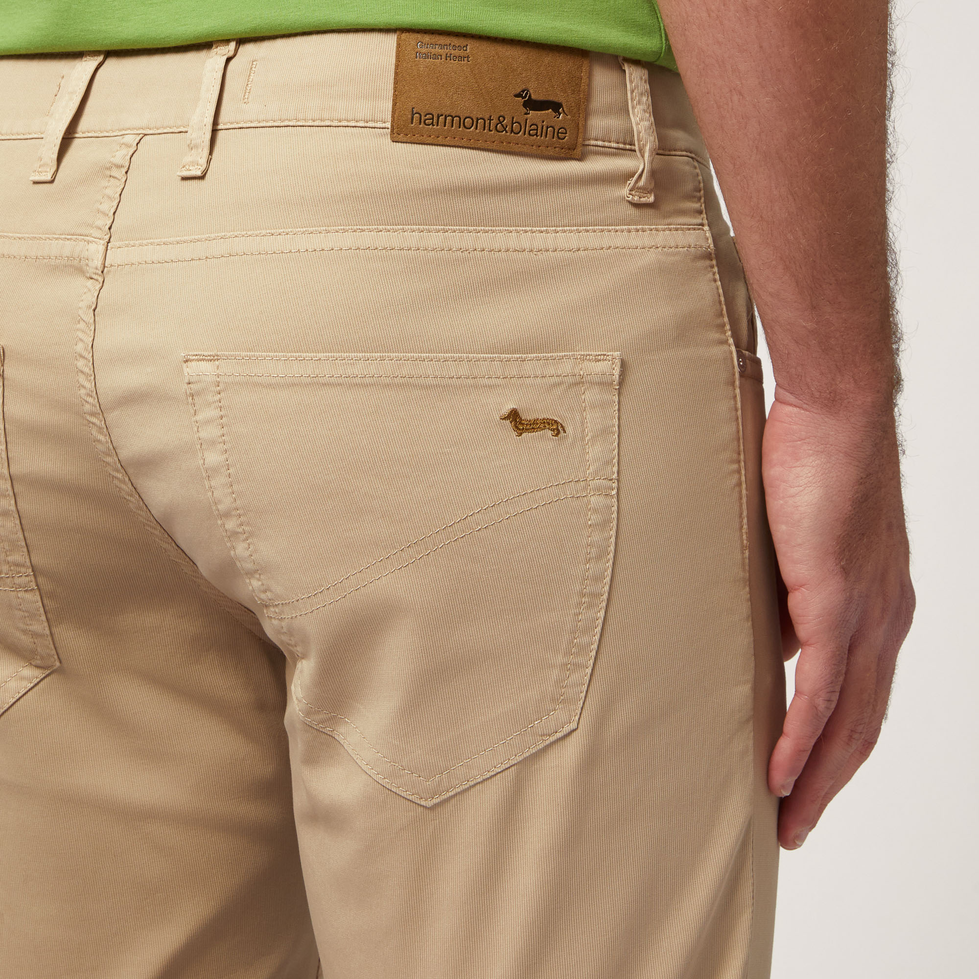 Narrow Five-Pocket Pants, Beige, large image number 2