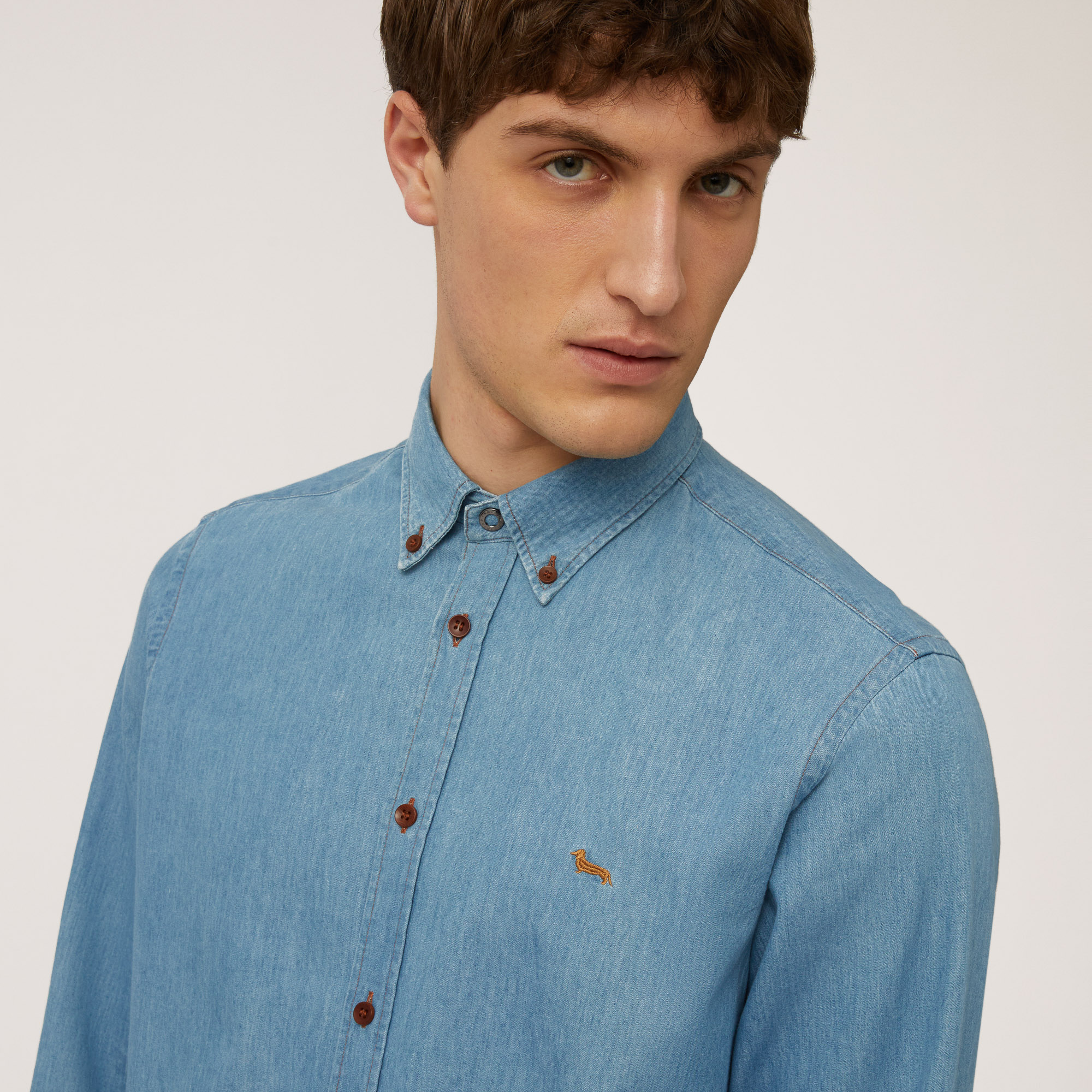Camicia Regular Con Bassotto, Blu Sky, large image number 2