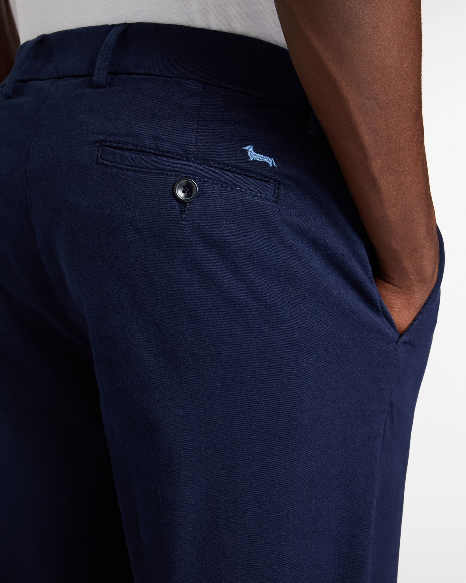 Loose Fit Chino Pants, Navy Blue, large image number 2