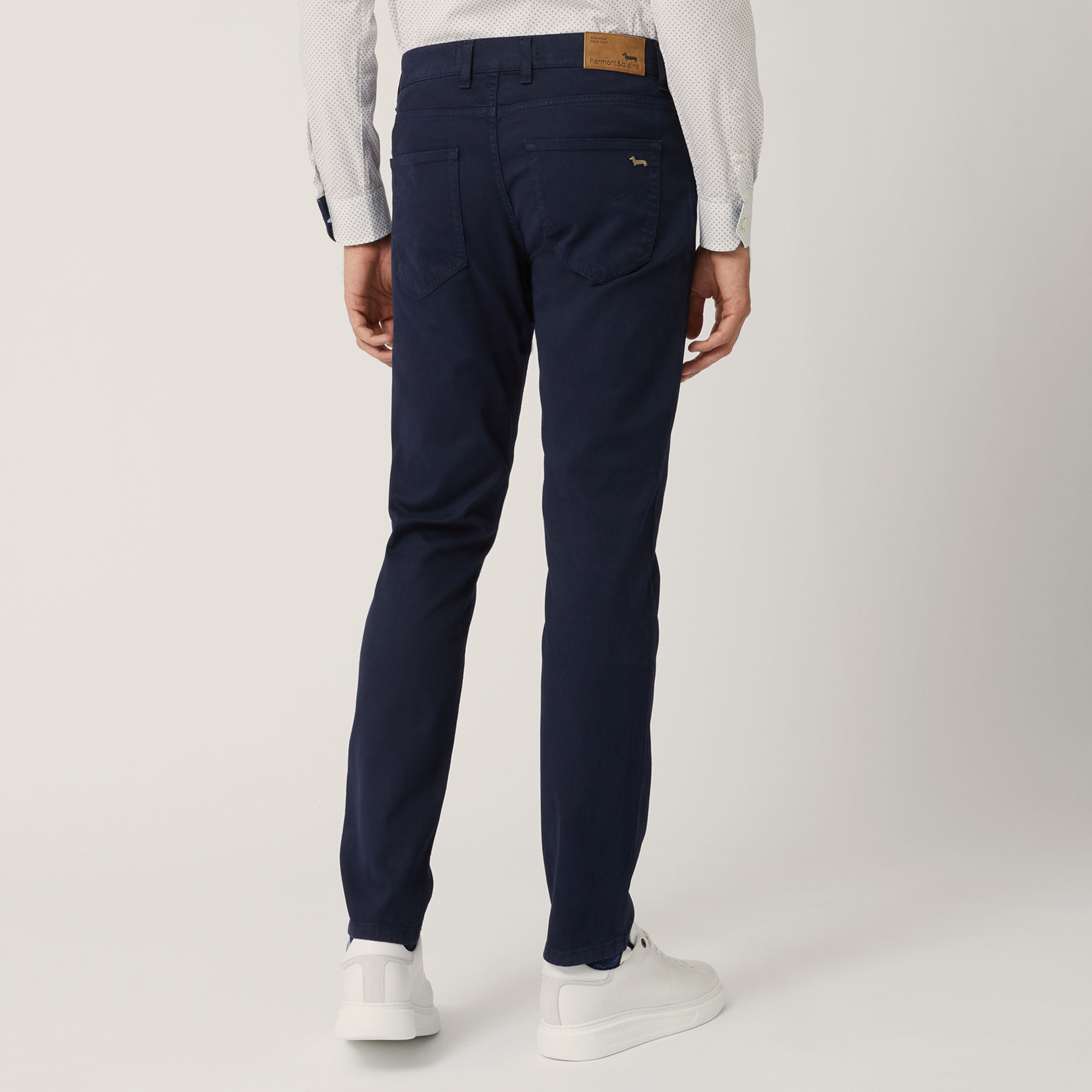 Narrow-Fit Five-Pocket Pants, Blue, large image number 1