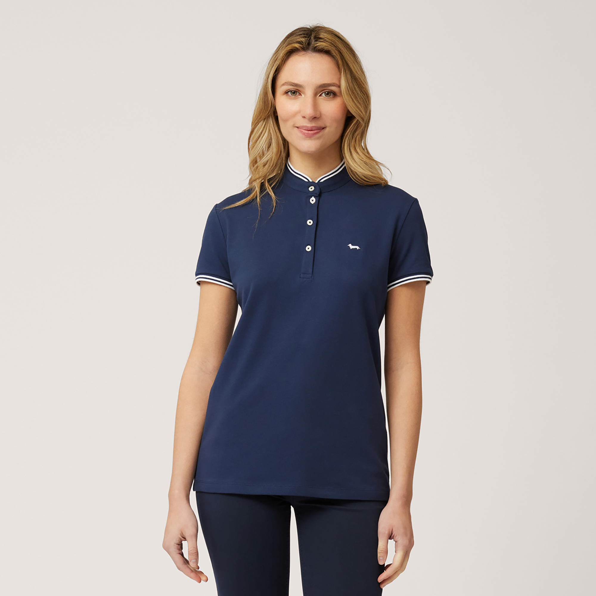 Polo with Mandarin Collar