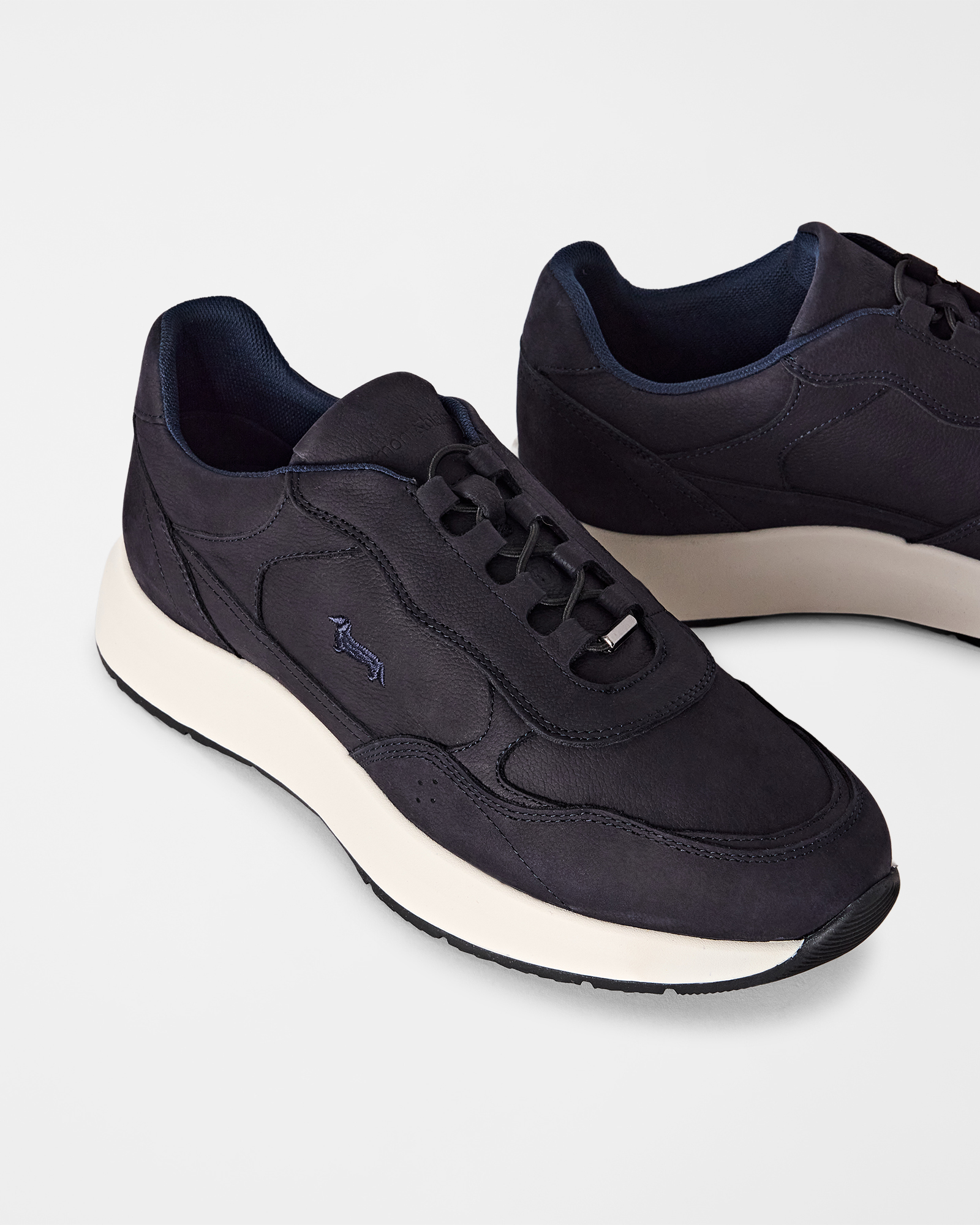 MEN'S MILLED NUBUCK WATER-RESISTANT SHOE, BLUE, large image number 3