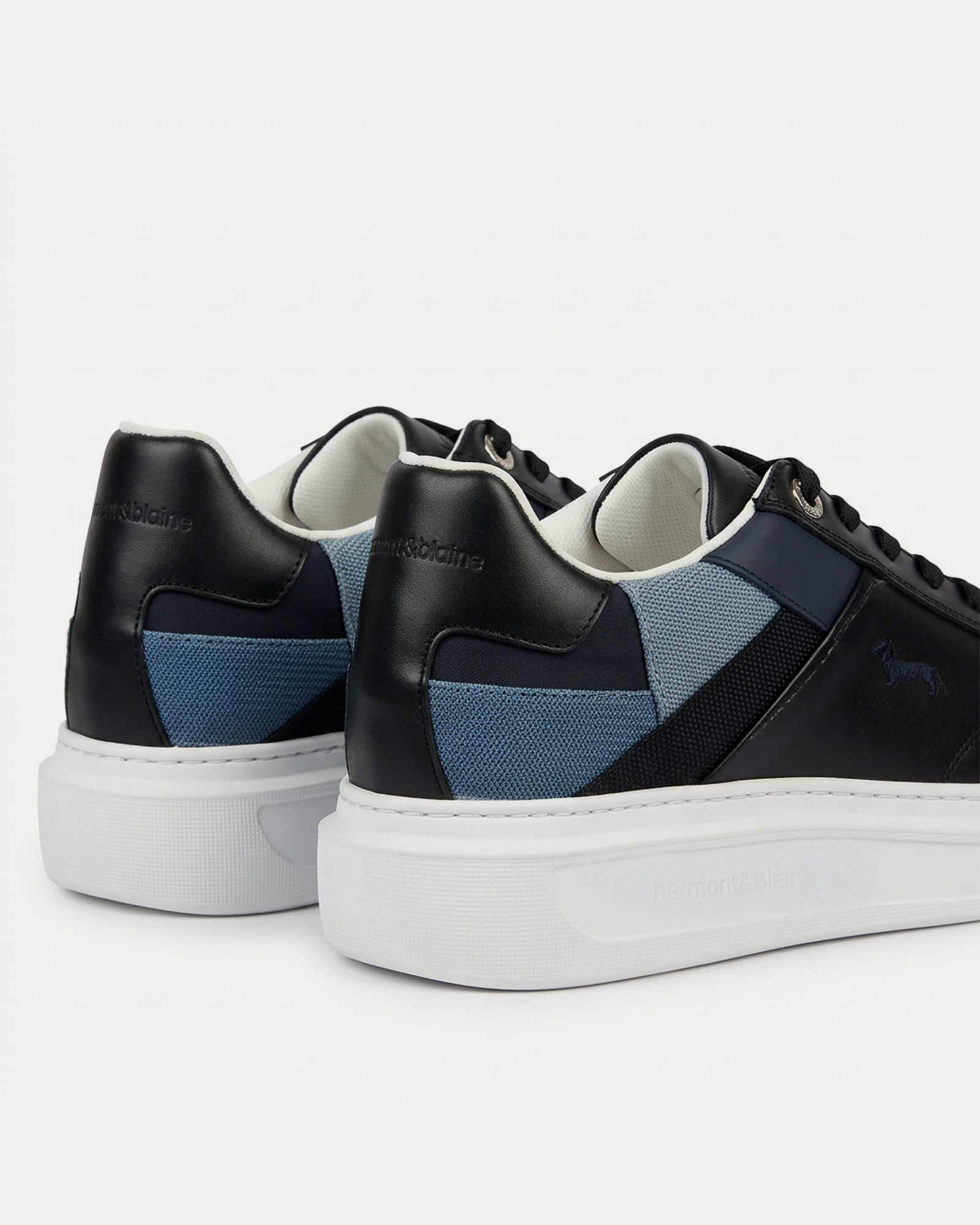 Patchwork-effect sneaker, Blue, large image number 2