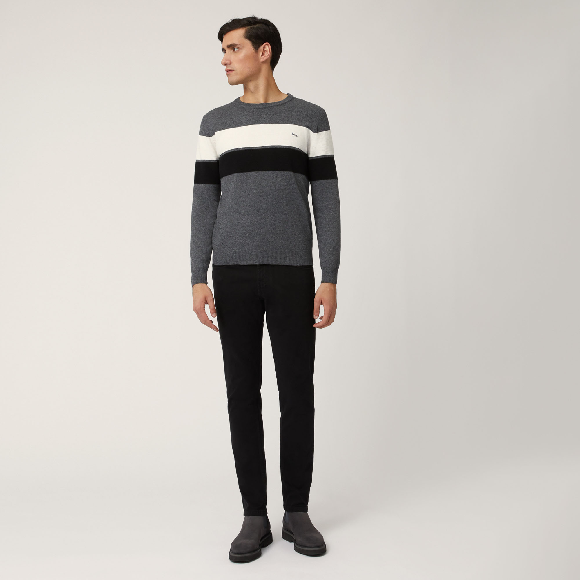Pantalone In Cotone Stretch Ski Lounge, Nero, large image number 3