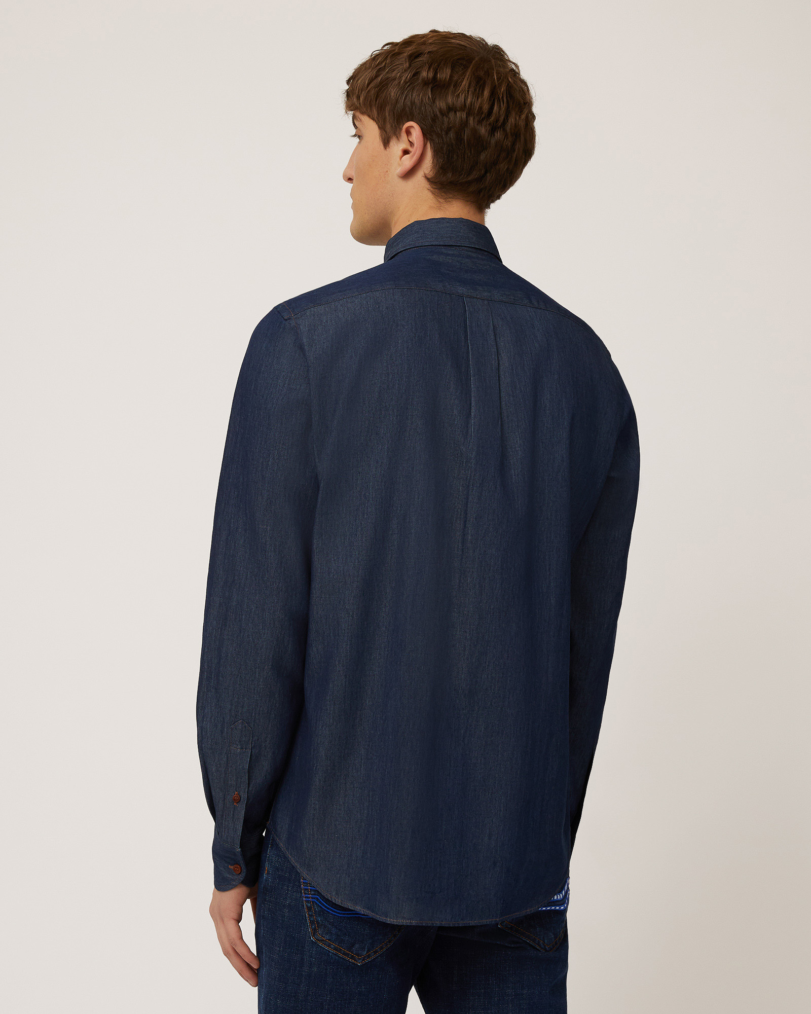 Regular Shirt with Dachshund, Navy Blue, large image number 1
