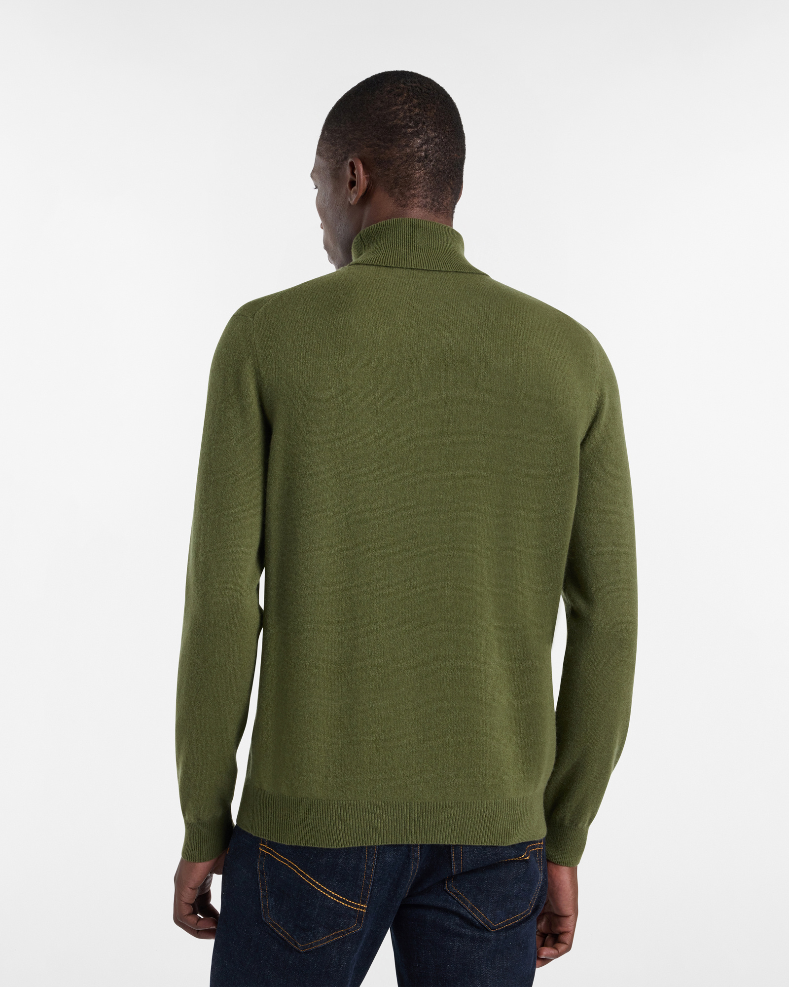 Pure cashmere turtleneck "Cortina a Colori", Green, large image number 1