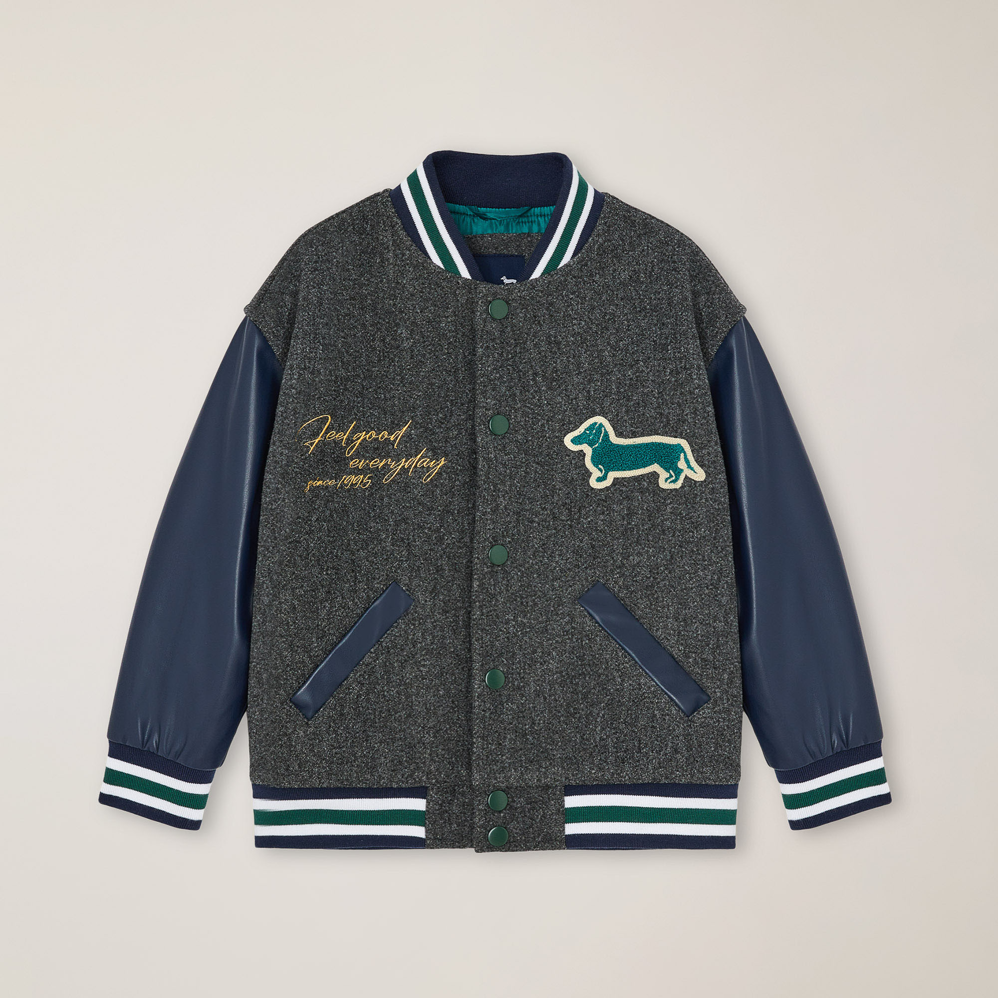 Giubbotto varsity, Grigio, large image number 0