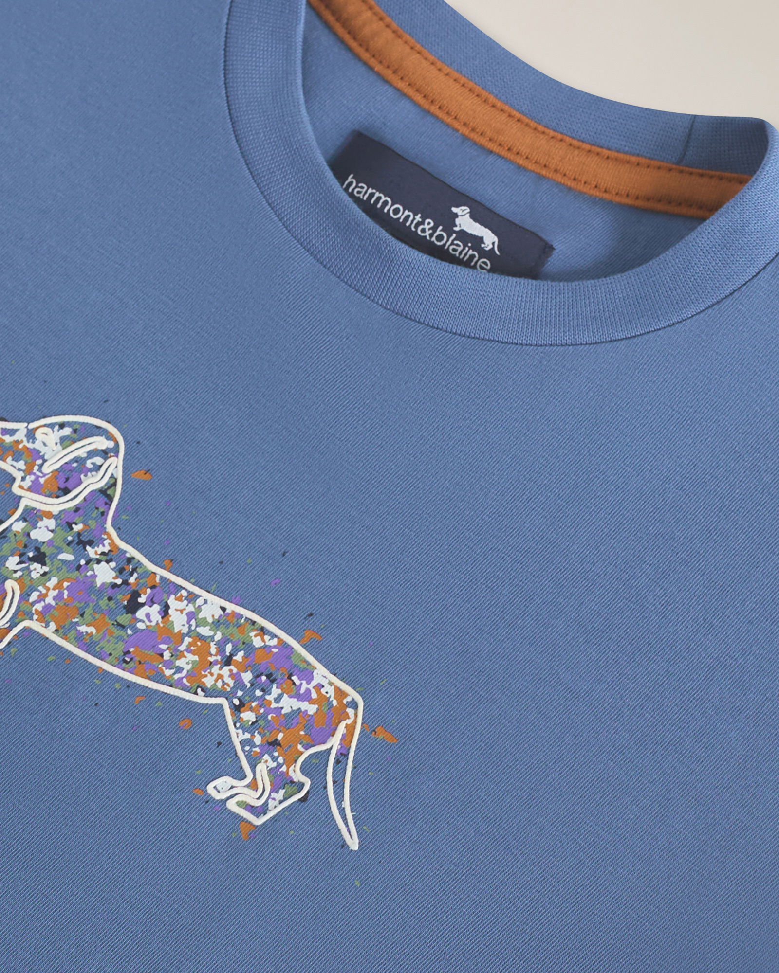 Jersey T‑shirt with silicone print, Indigo, large image number 2