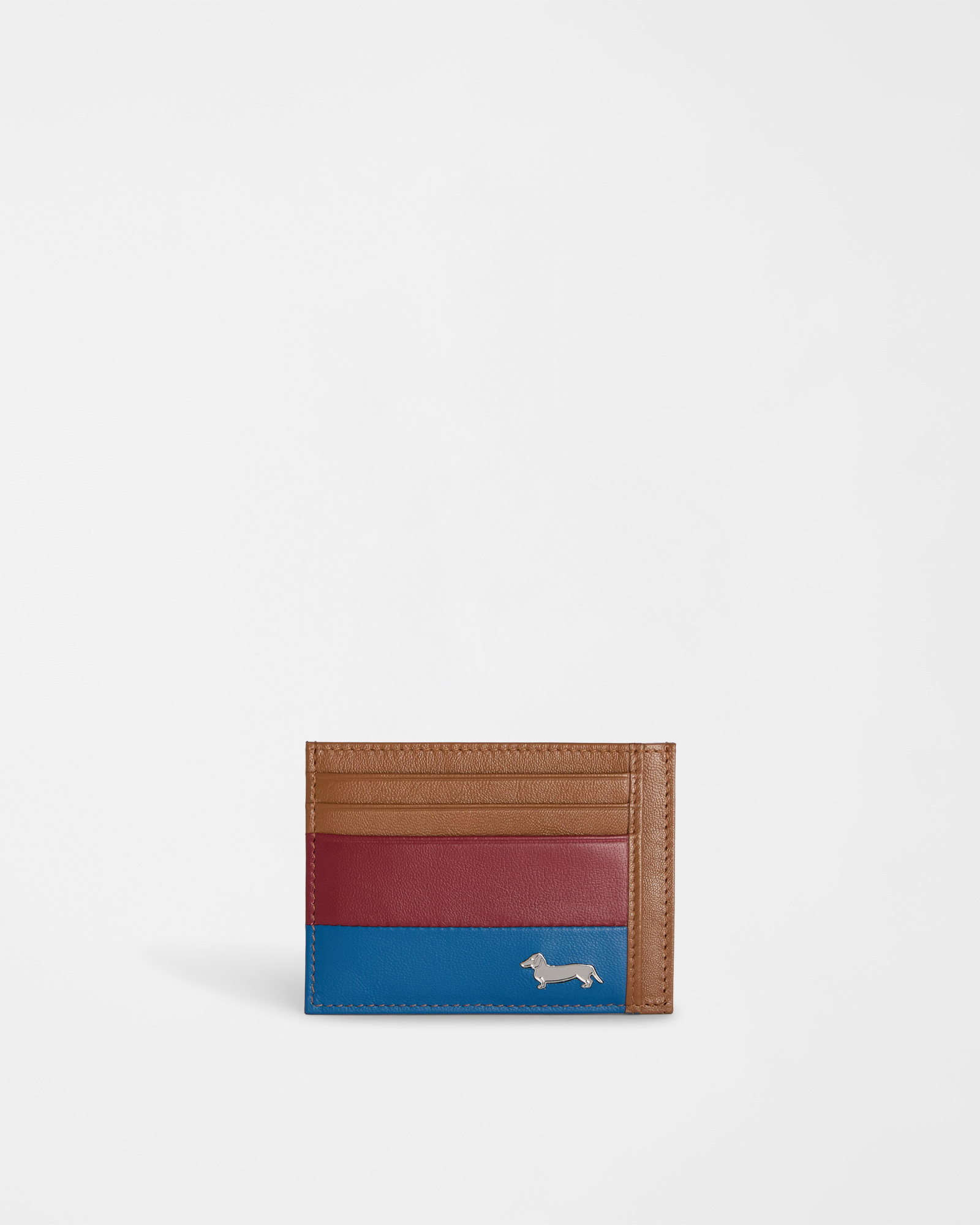 Multicolor leather card holder