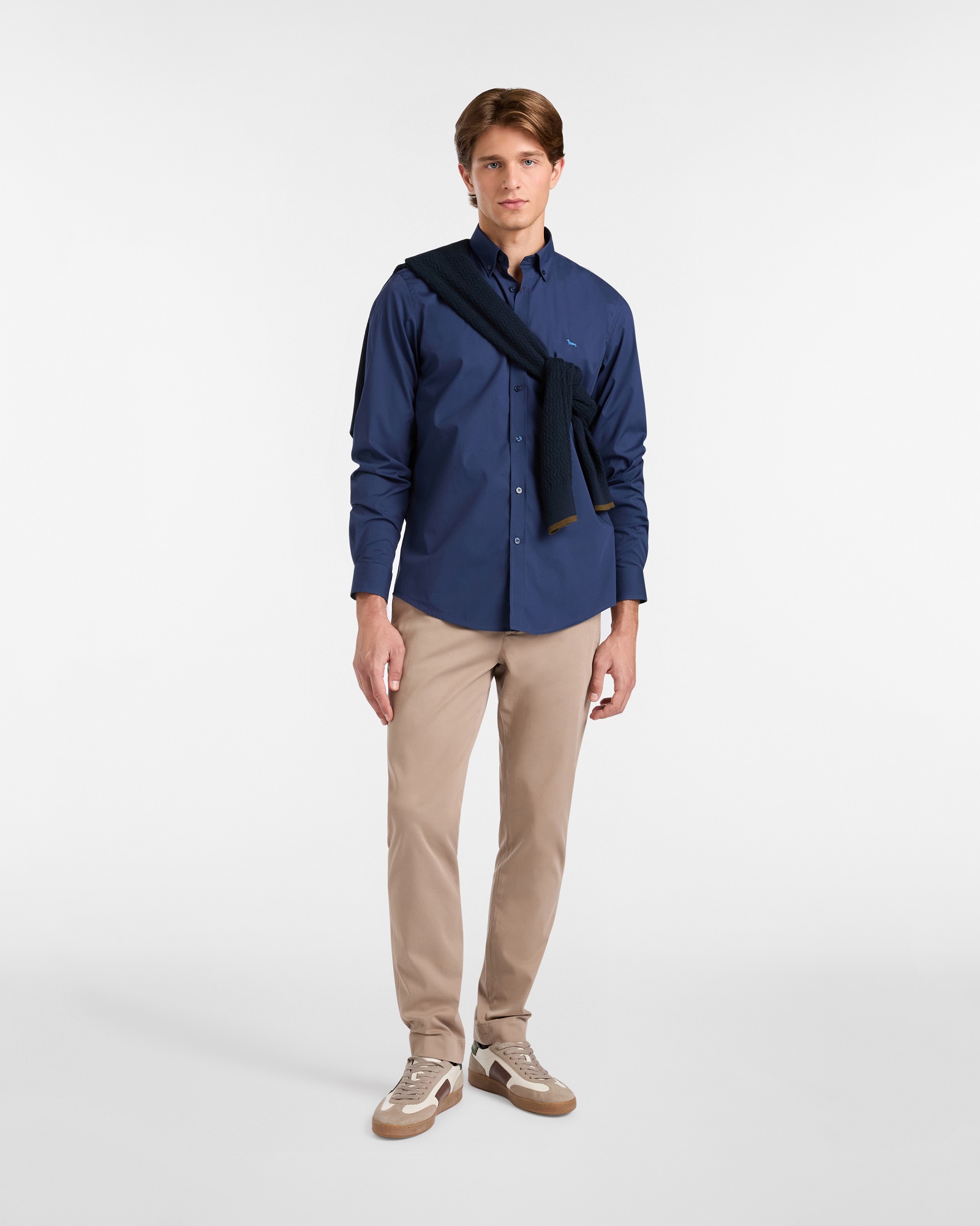Camisa de Popelina Elástica, Azul Eléctrico, large image number 3