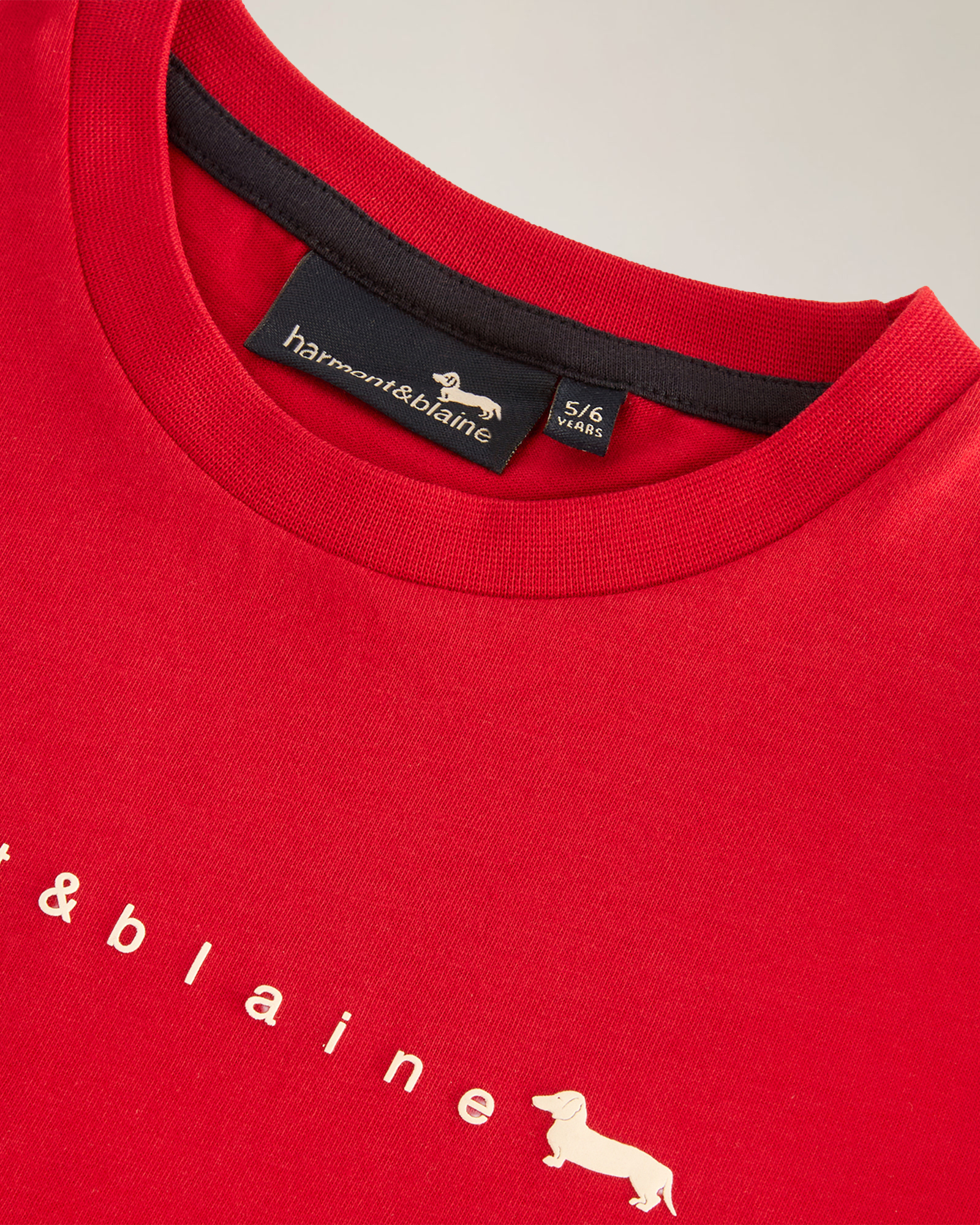 Long‑sleeve jersey T‑shirt with logo, Red, large image number 2