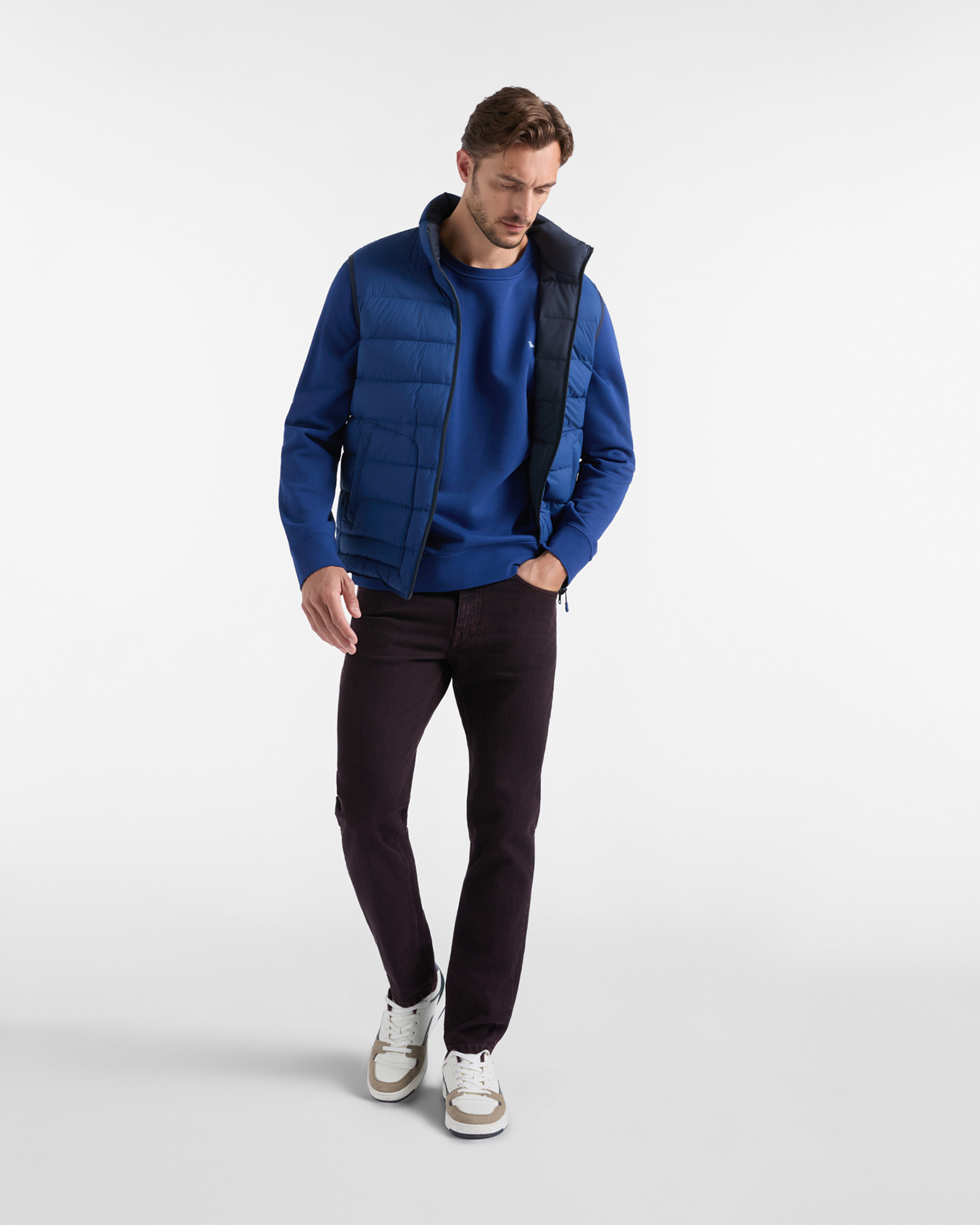 Men's Regular Fit brushed fleece crewneck sweatshirt, SPORT BLUE, large image number 3