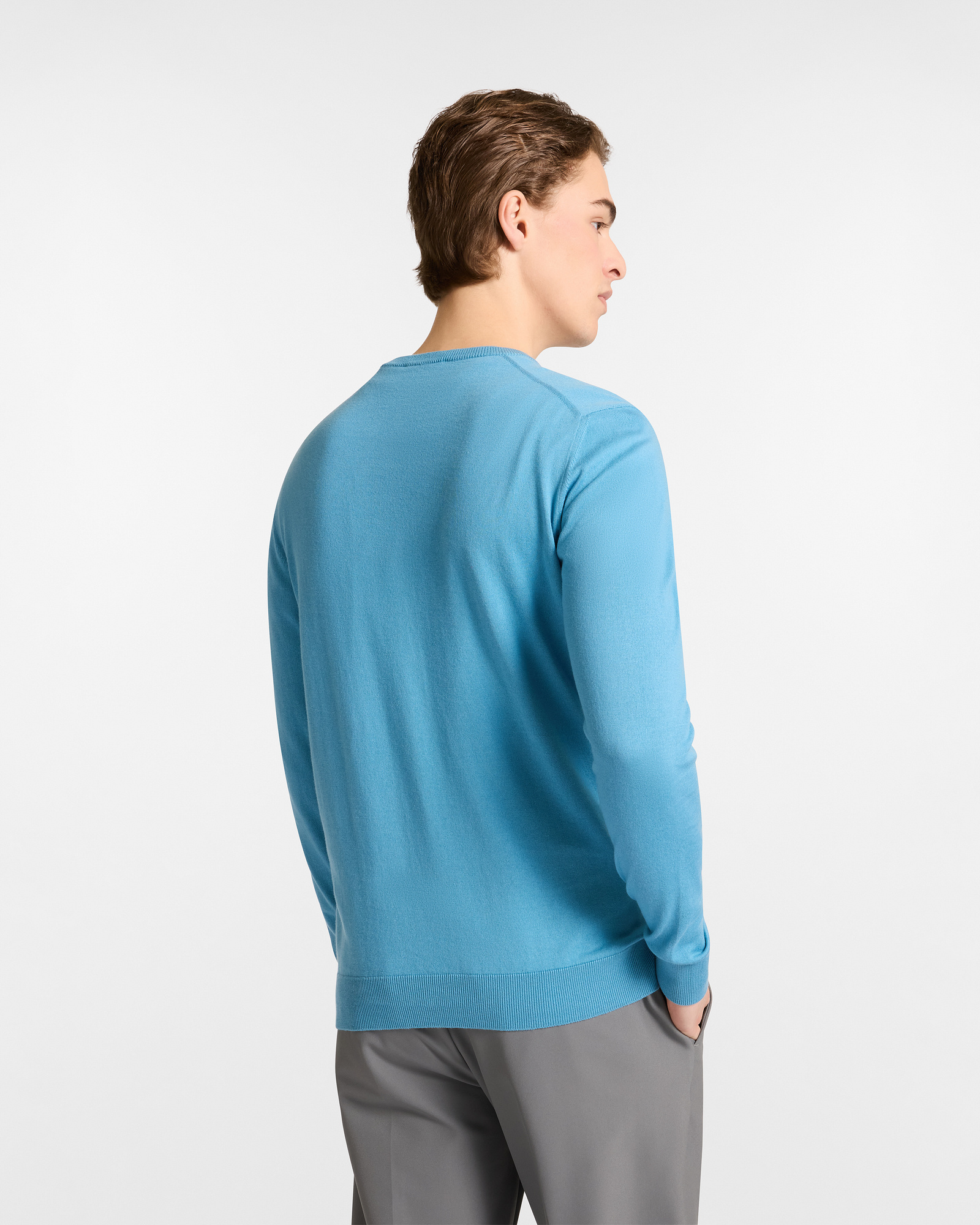 Pullover en Mezcla de Cachemira, Azul Claro, large image number 1