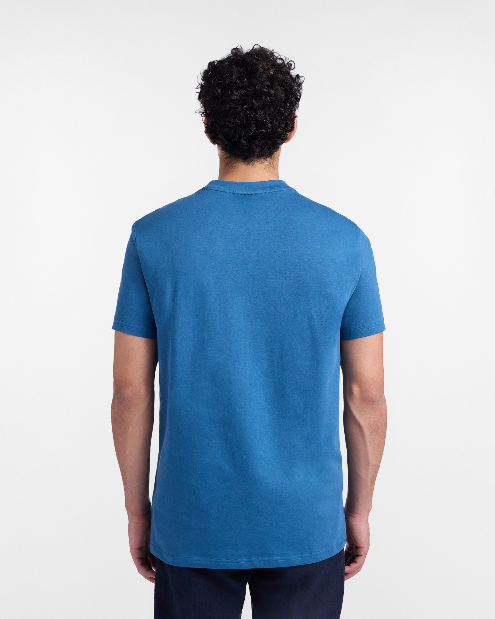 Camiseta de hombre de algod&oacute;n con perro salchicha en 3D, Azul, large image number 1