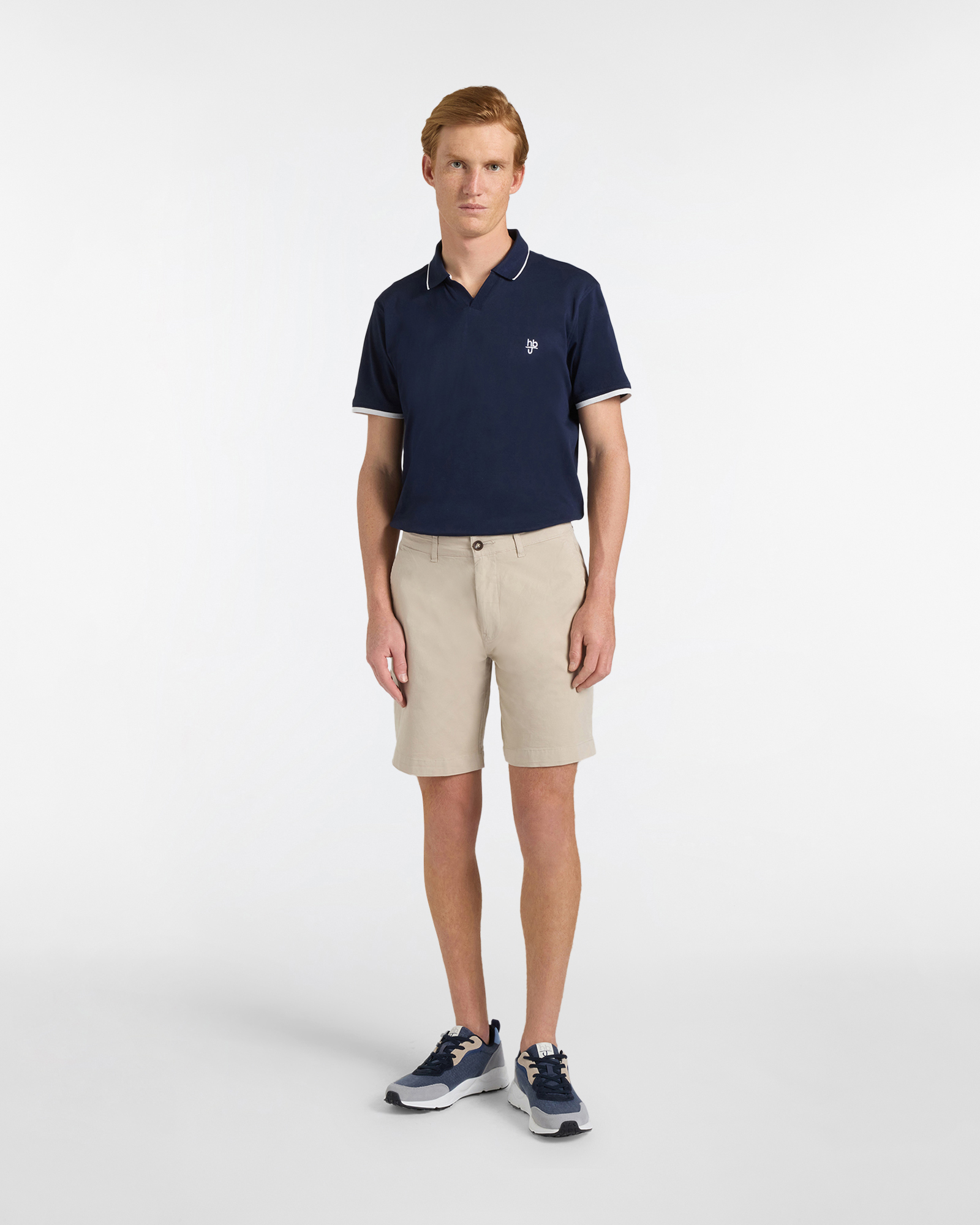 Polo uomo regular fit cotone piquet, Blu scuro, large image number 3