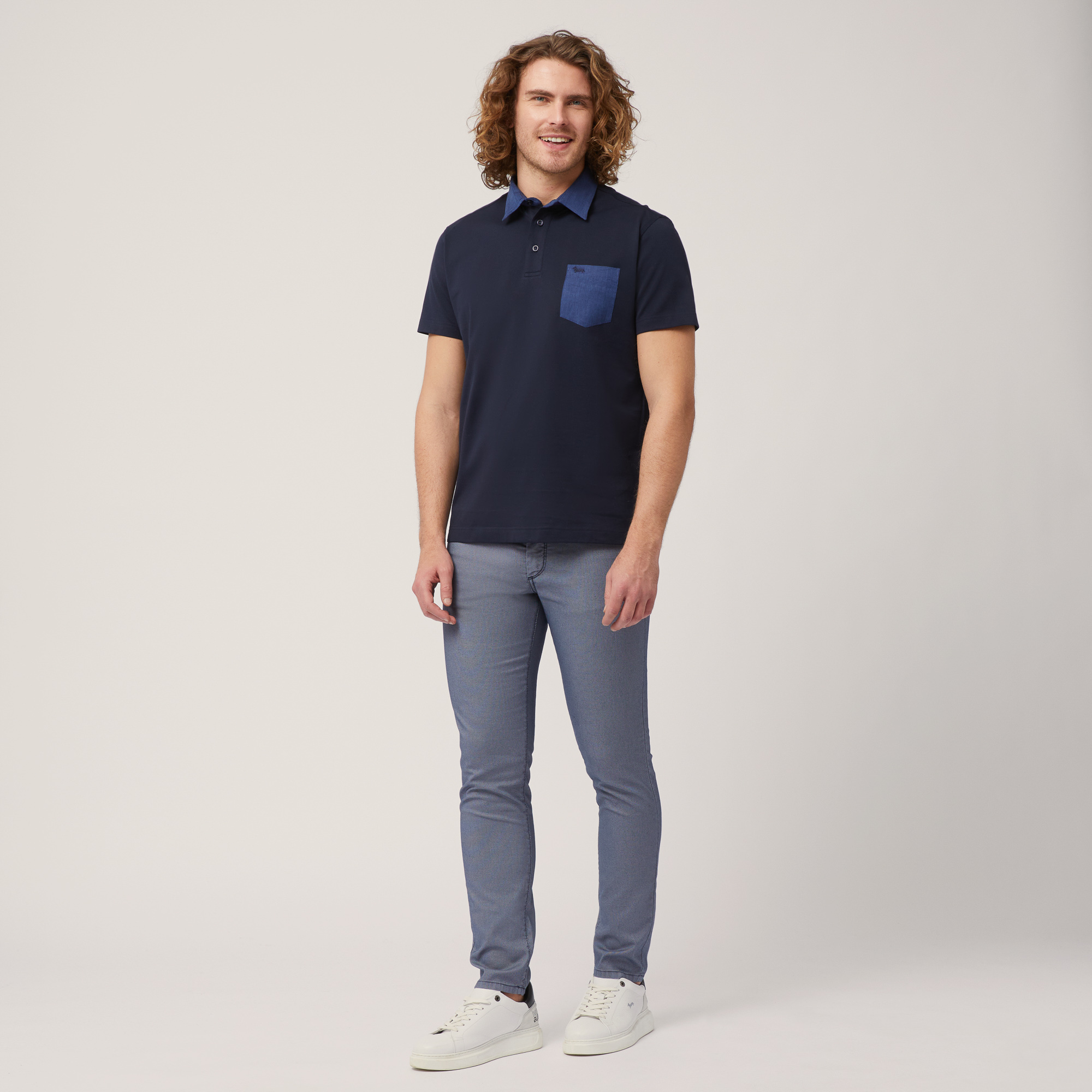 Polo with Pocket, Blue, large image number 3
