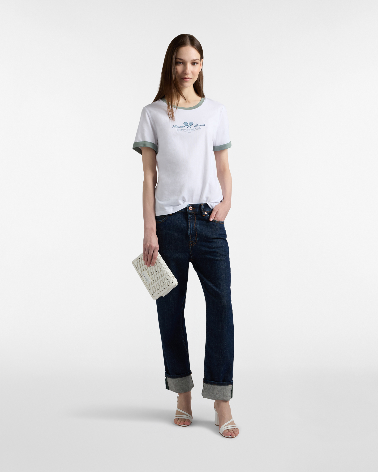 T-shirt with embroidery, White, large image number 3