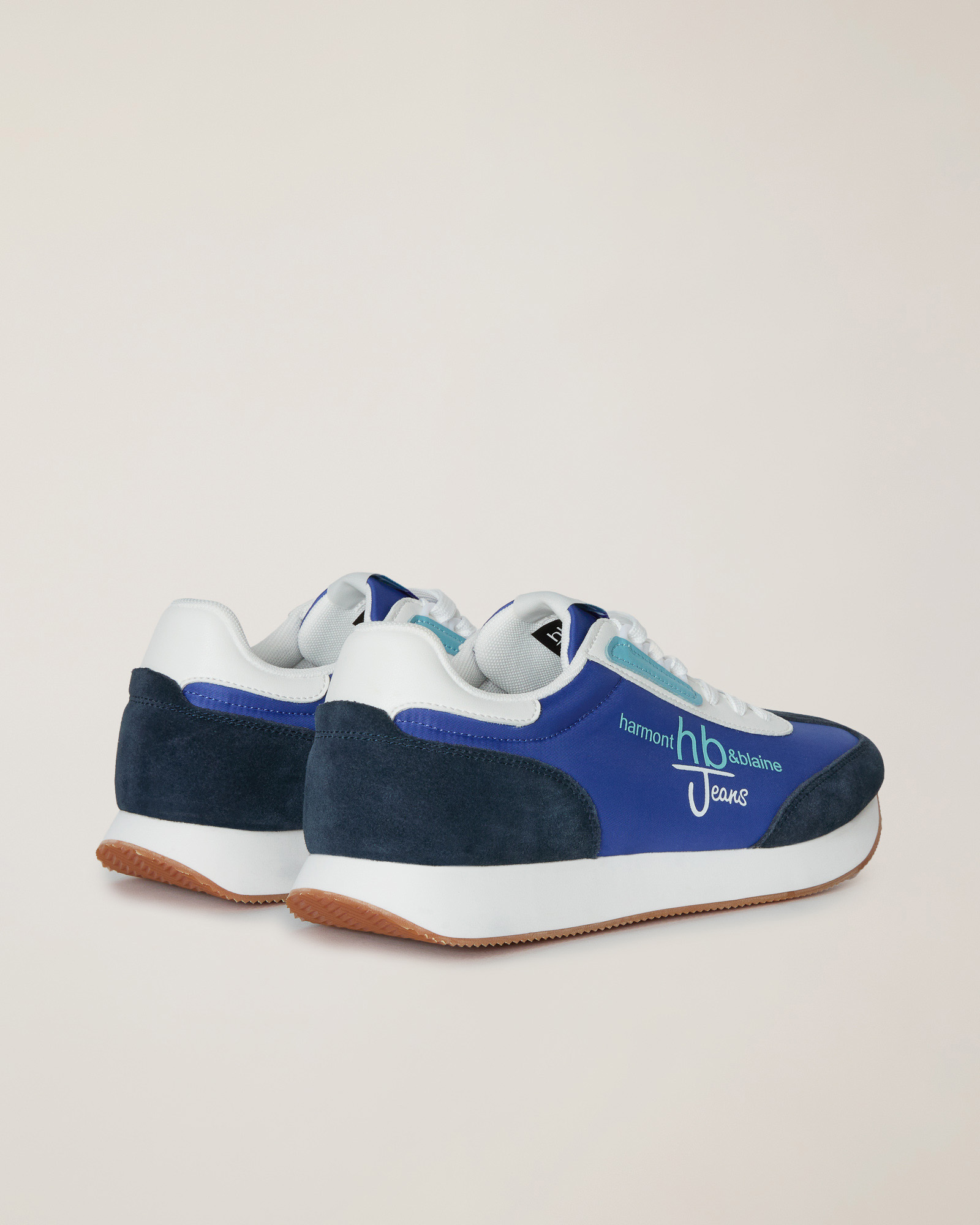 Running Sneakers with Logo, Dark Blue, large image number 2