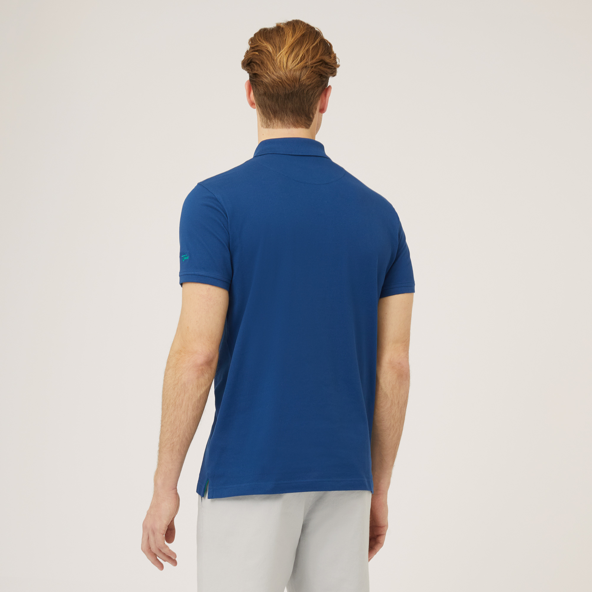 Polo In Cotone, Blu, large image number 1