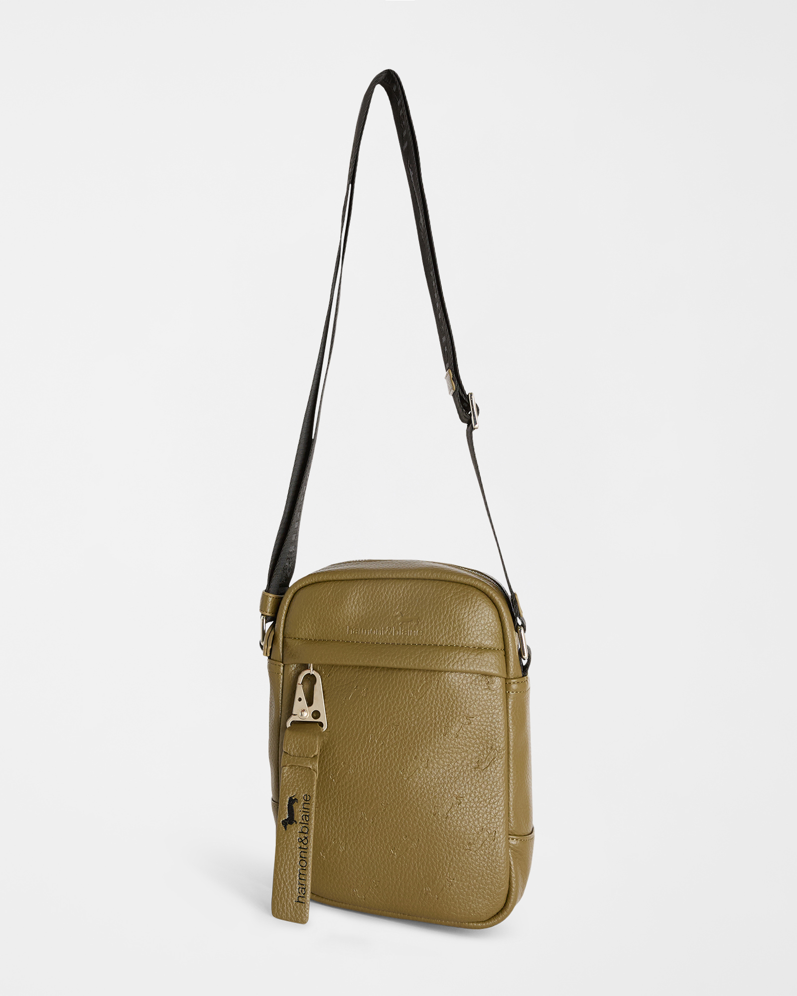 Men's faux leather cross-body bag