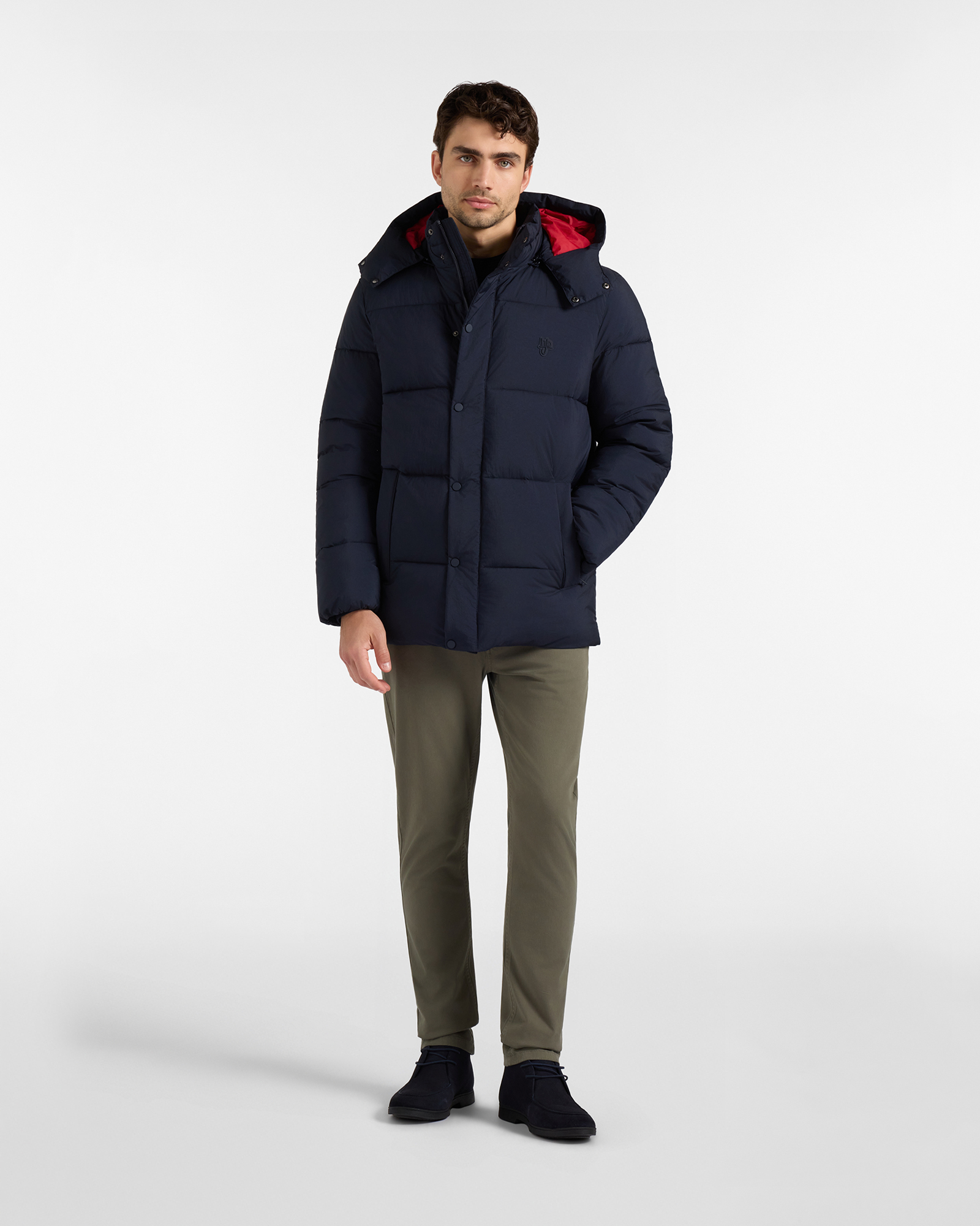 Giubbino HBJ Uomo Effetto Piumino in Nylon, BLU SCURO, large