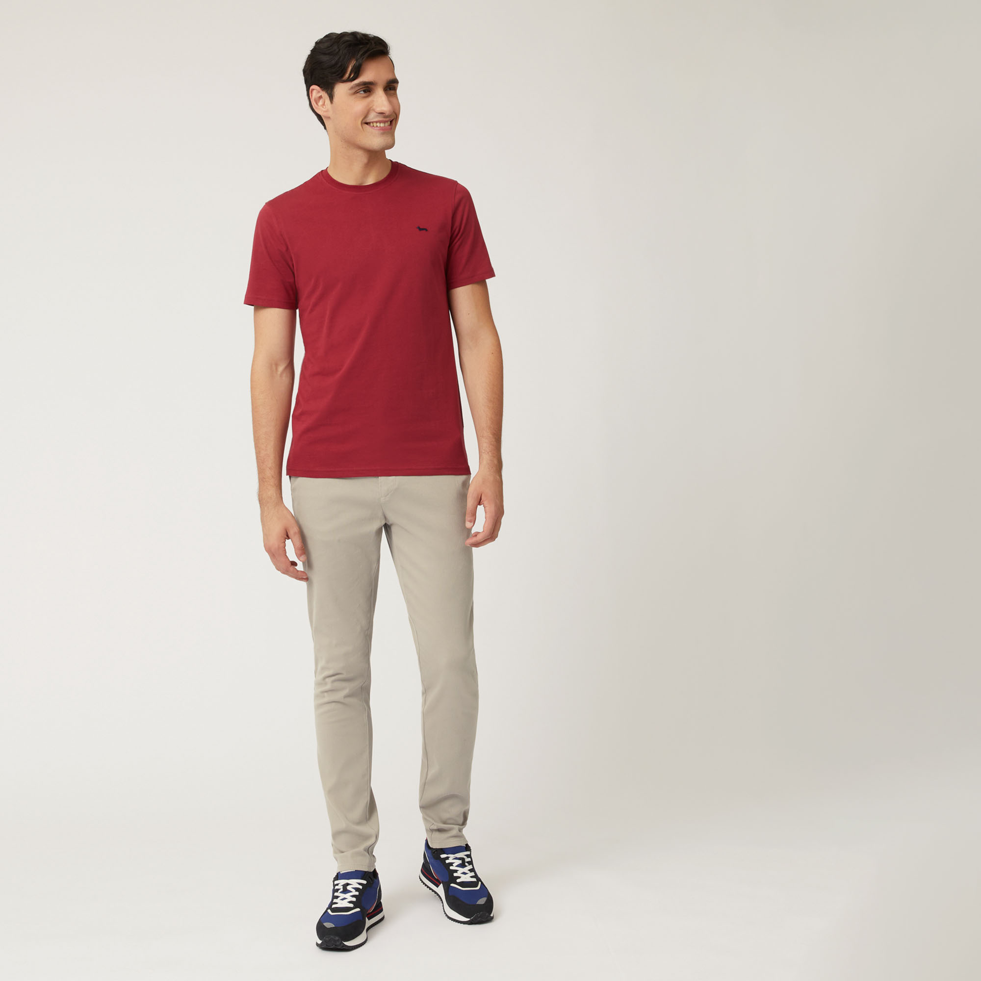 Narrow-Fit Stretch Cotton Chinos, Beige, large image number 3