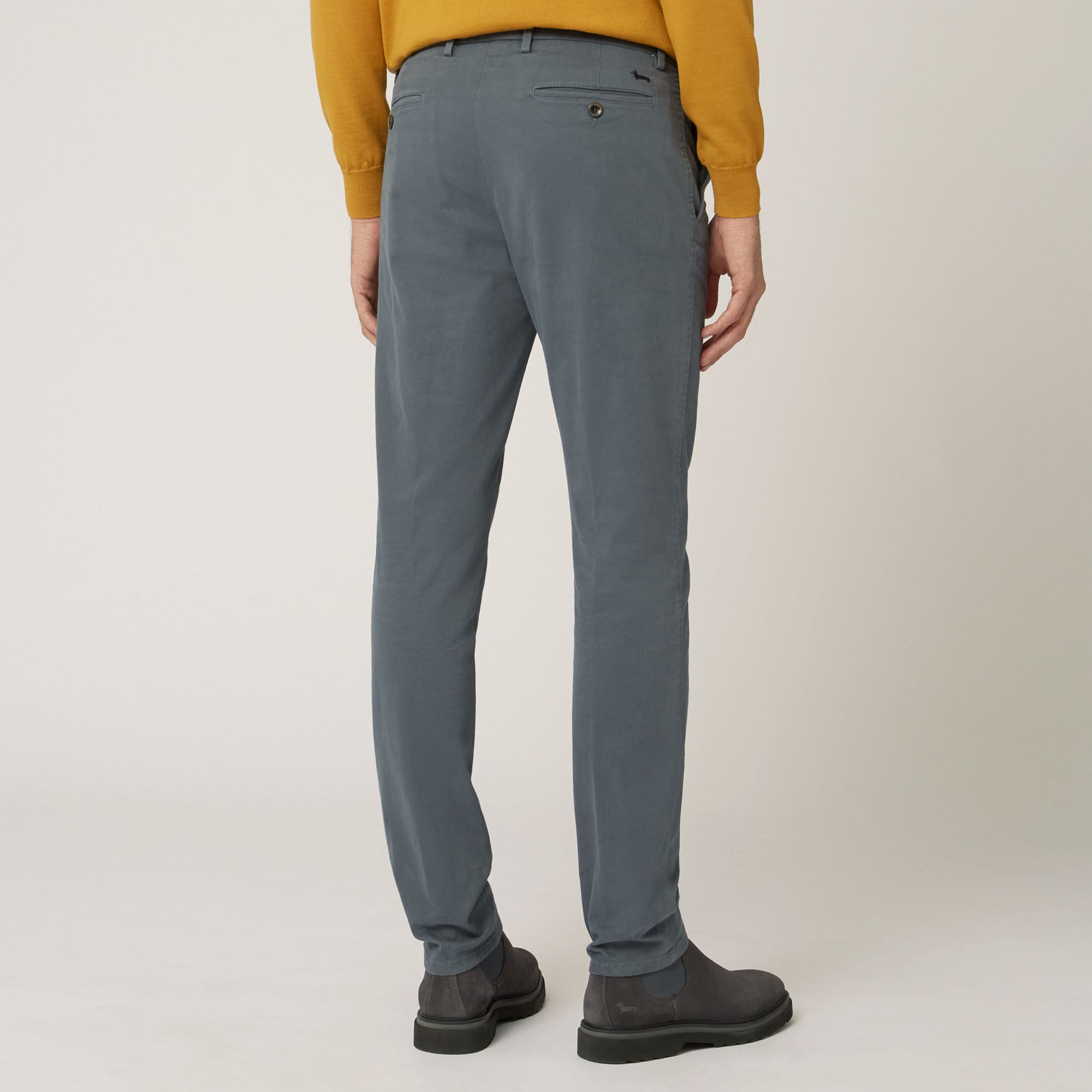 Pantalone Chino In Cotone Stretch Progetto Prisma, Grigio, large image number 1