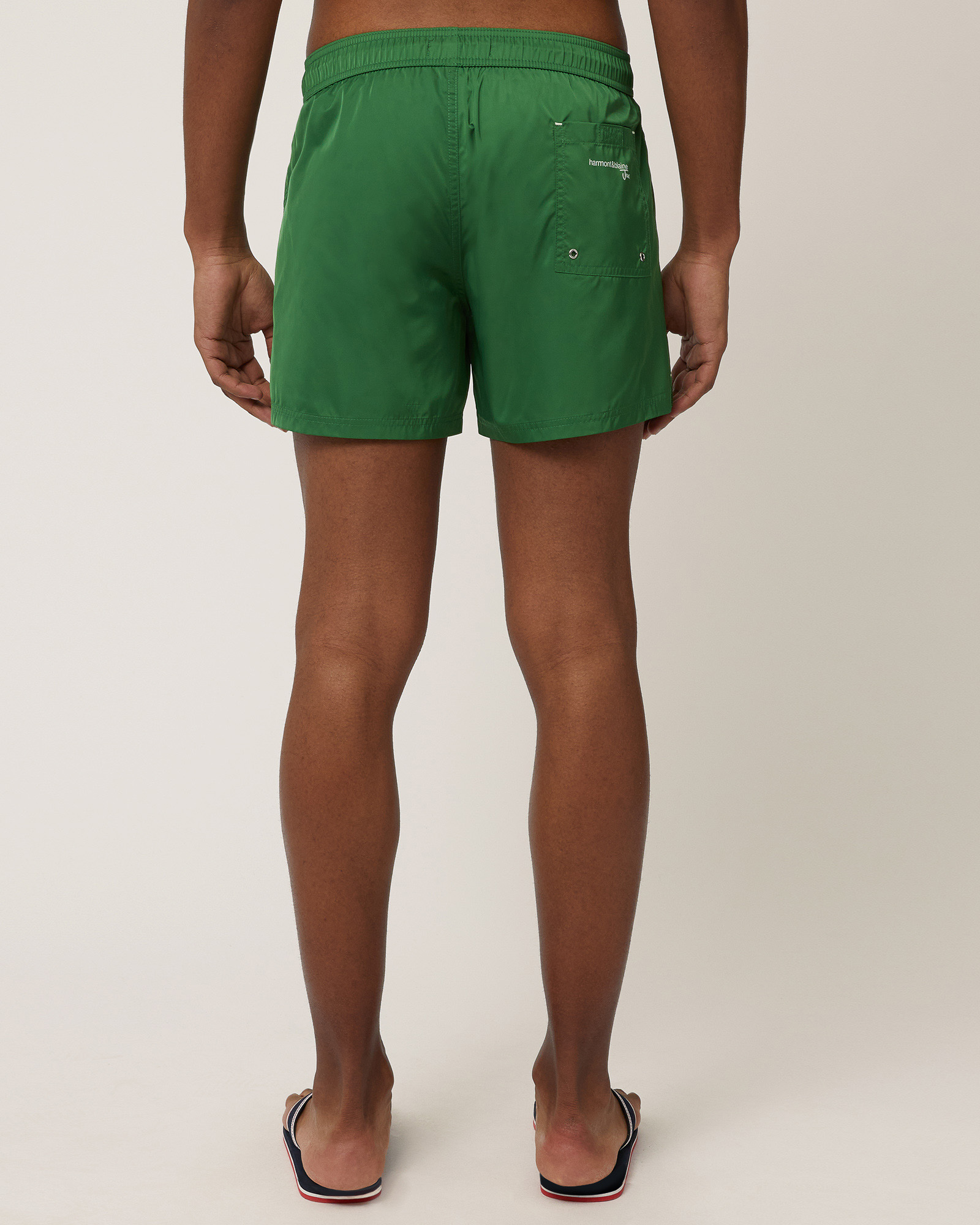 Swim Shorts with Lettering, Grass Green, large image number 1