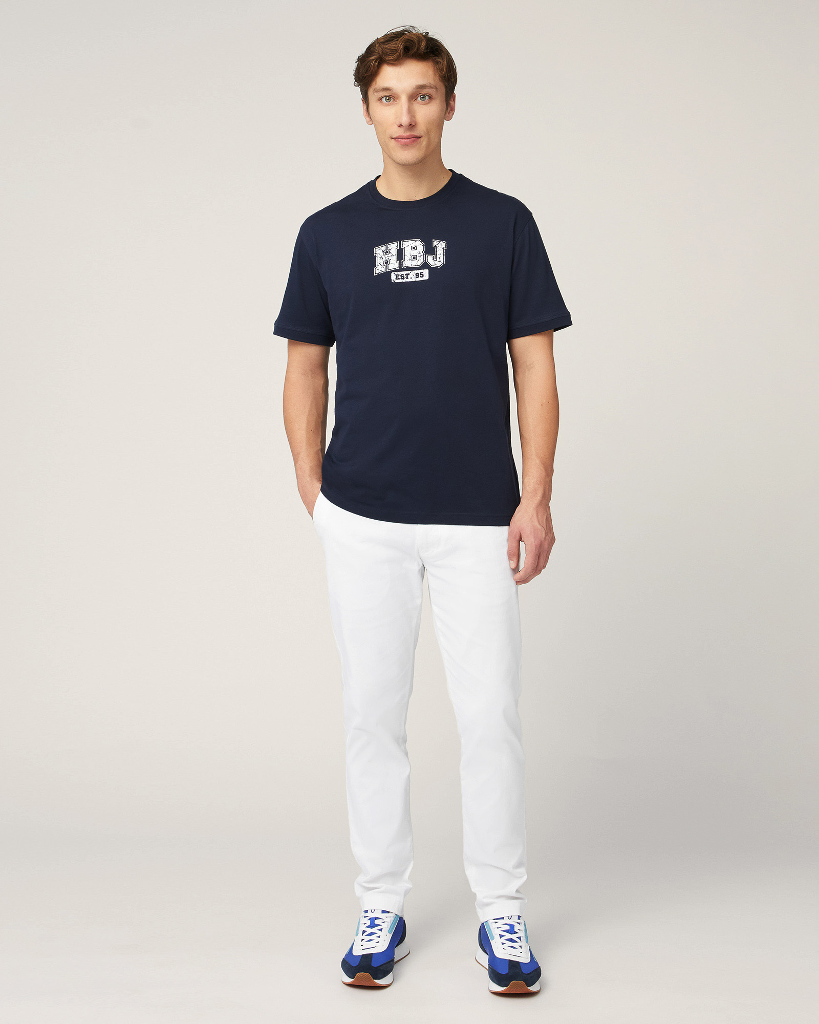 T-Shirt Con Stampa Sul Petto, Blu Scuro, large image number 3