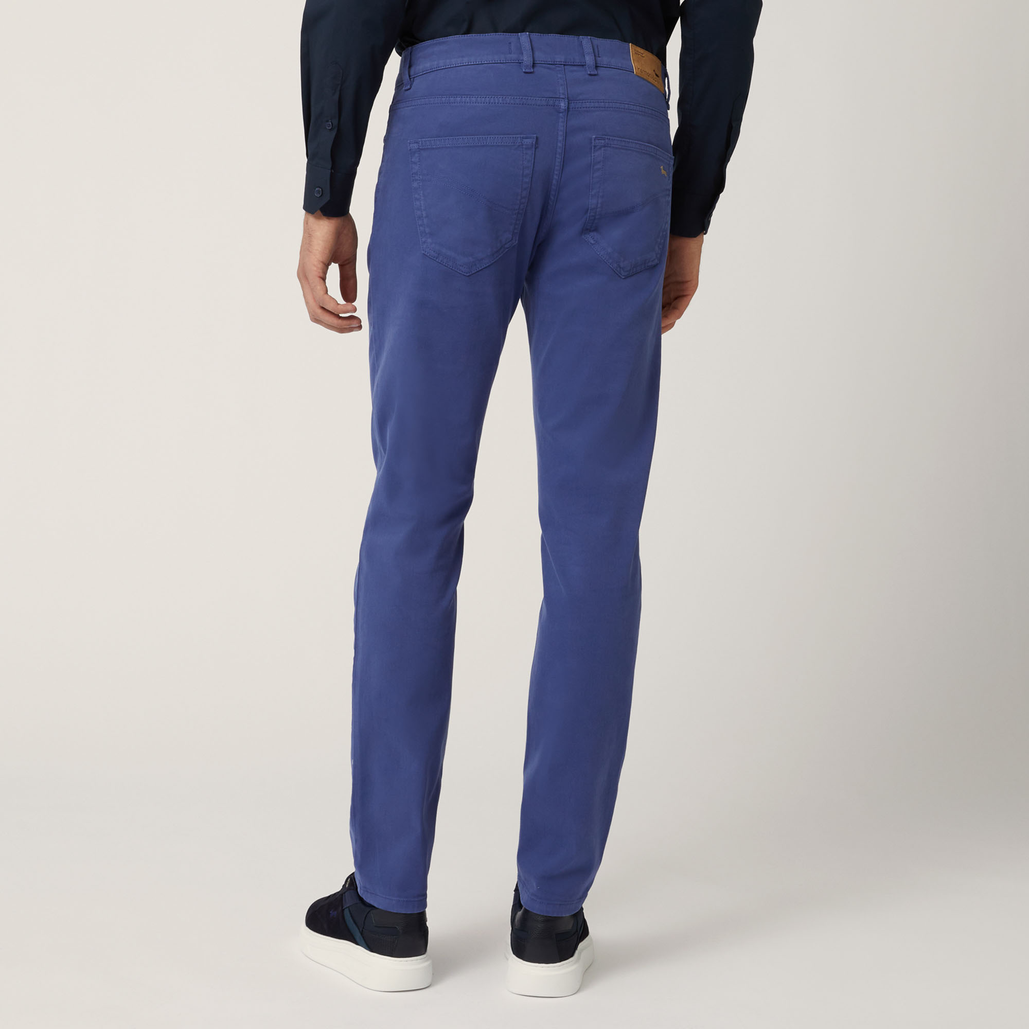 Elevate Dutility Five-Pocket Stretch Cotton Pants, Blu Chiaro, large image number 1