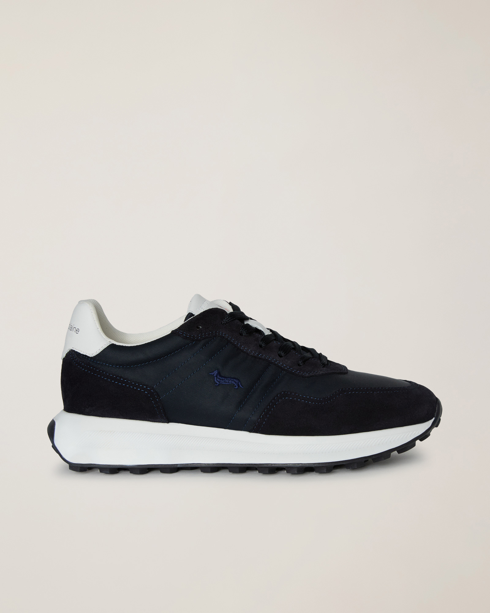 Sneaker with two-tone sole, Blue, large