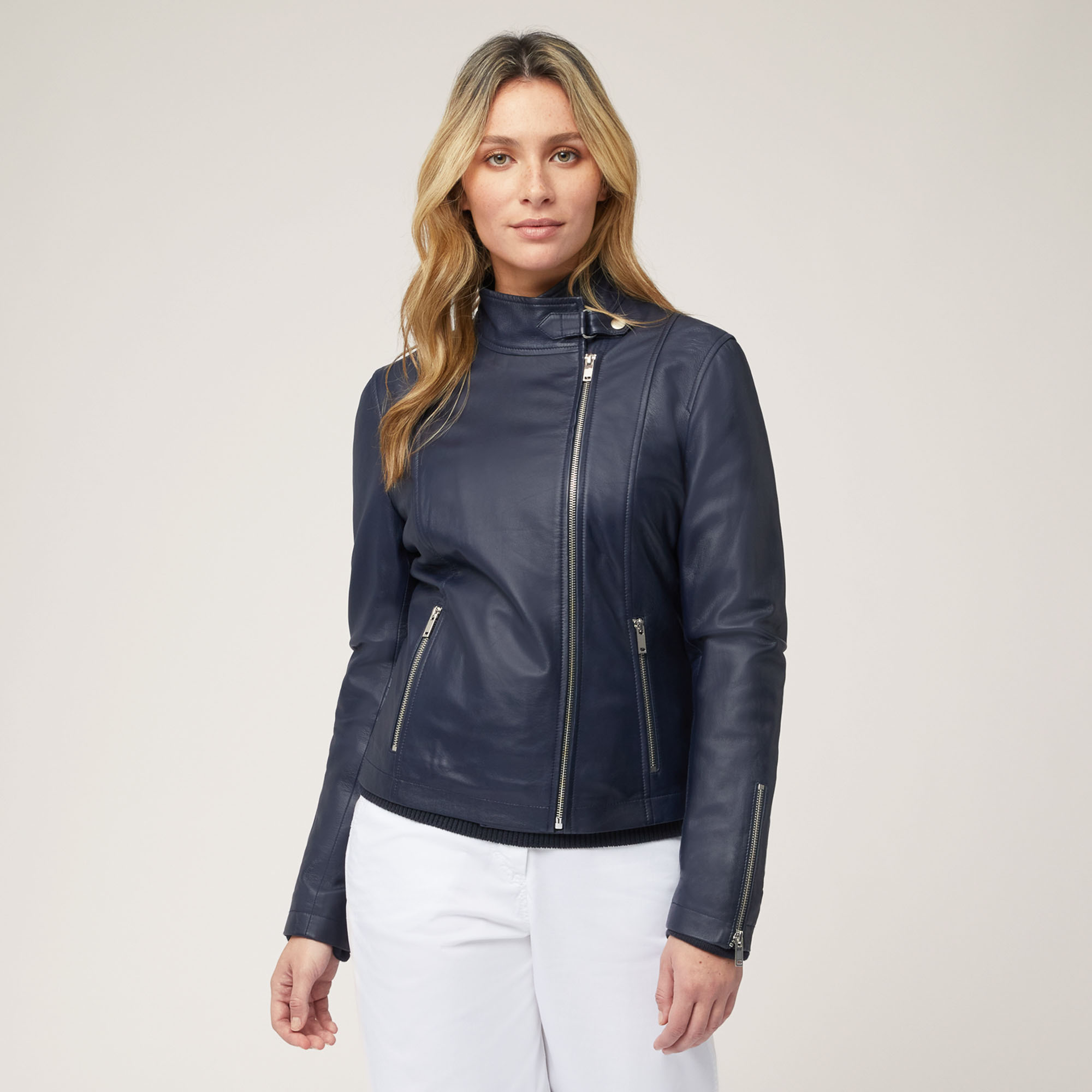 Slim-Fit-Jacke aus Nappaleder