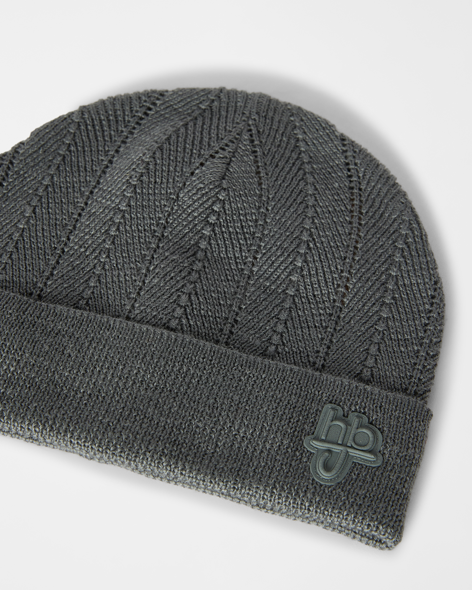 Berretto HBJ Uomo con Patch Logo, GRIGIO, large