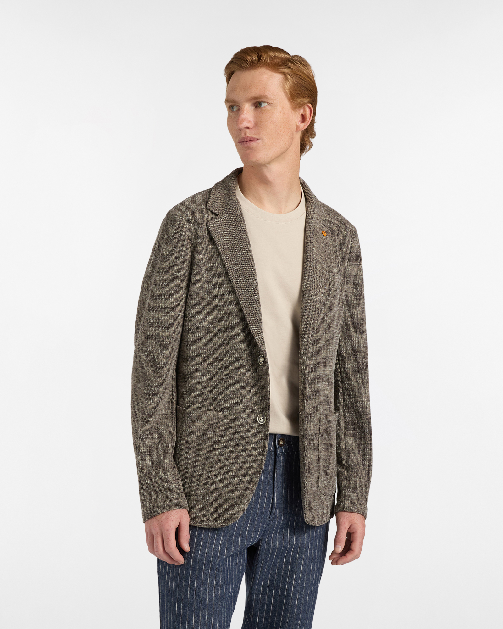 Giacca Uomo in Jersey a Trama Irregolare