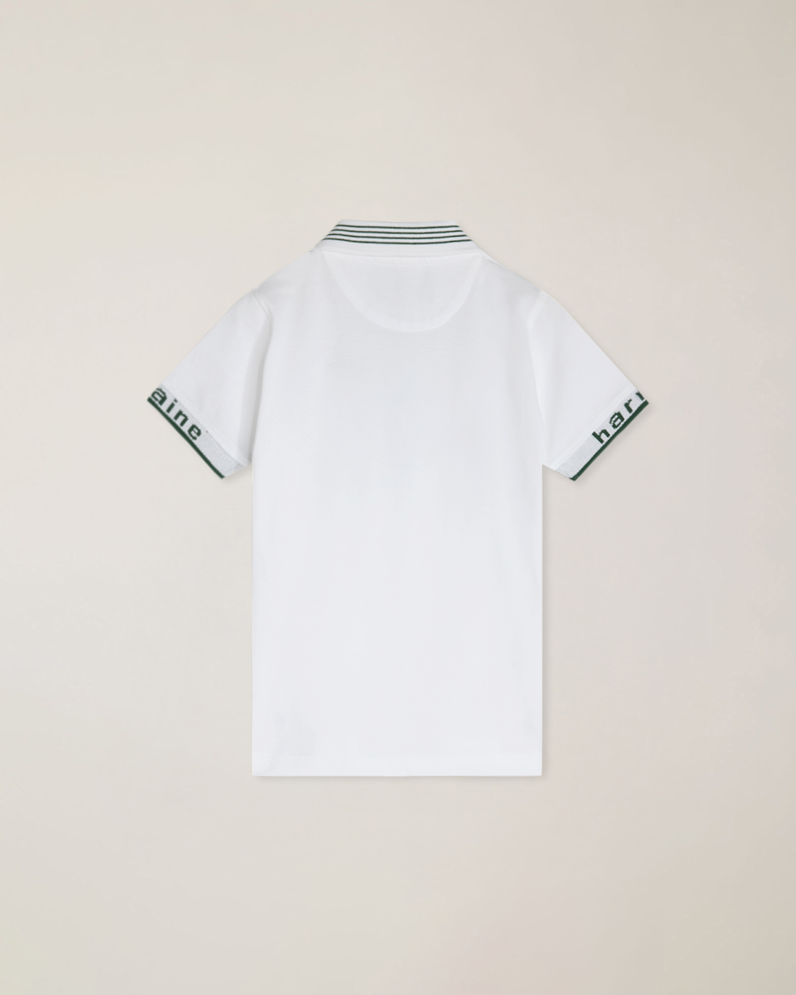 Polo in piquet con zip e ricamo