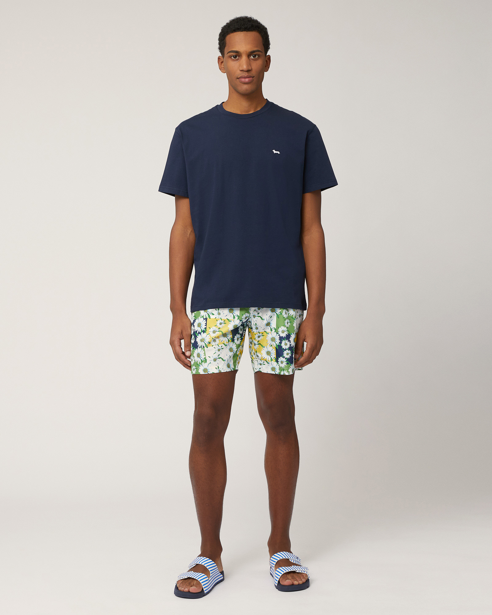 Pima Cotton T-Shirt, Navy Blue, large image number 3